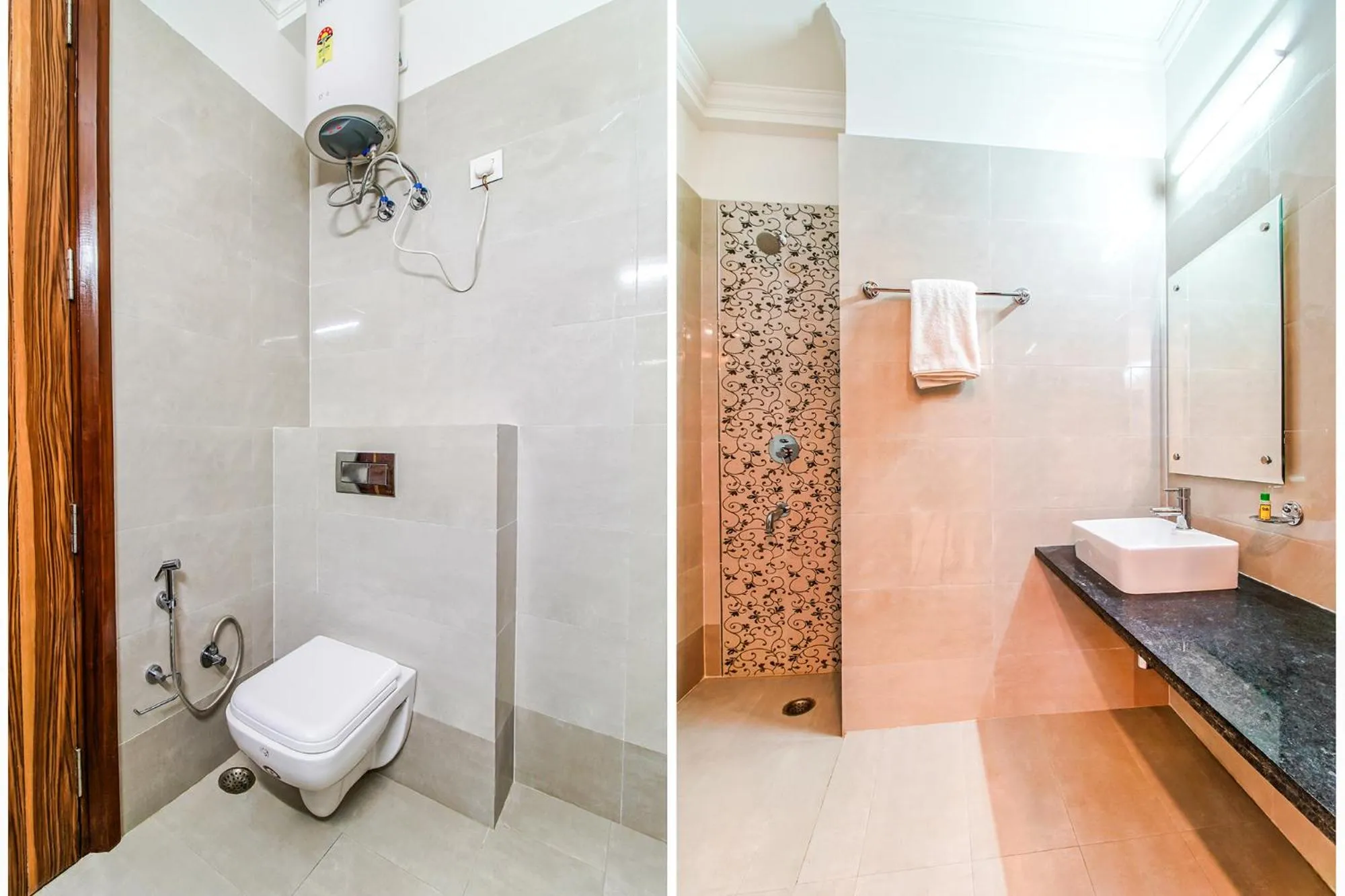 Bathroom in FabHotel Kiara- 400 meters from Medanta hospital