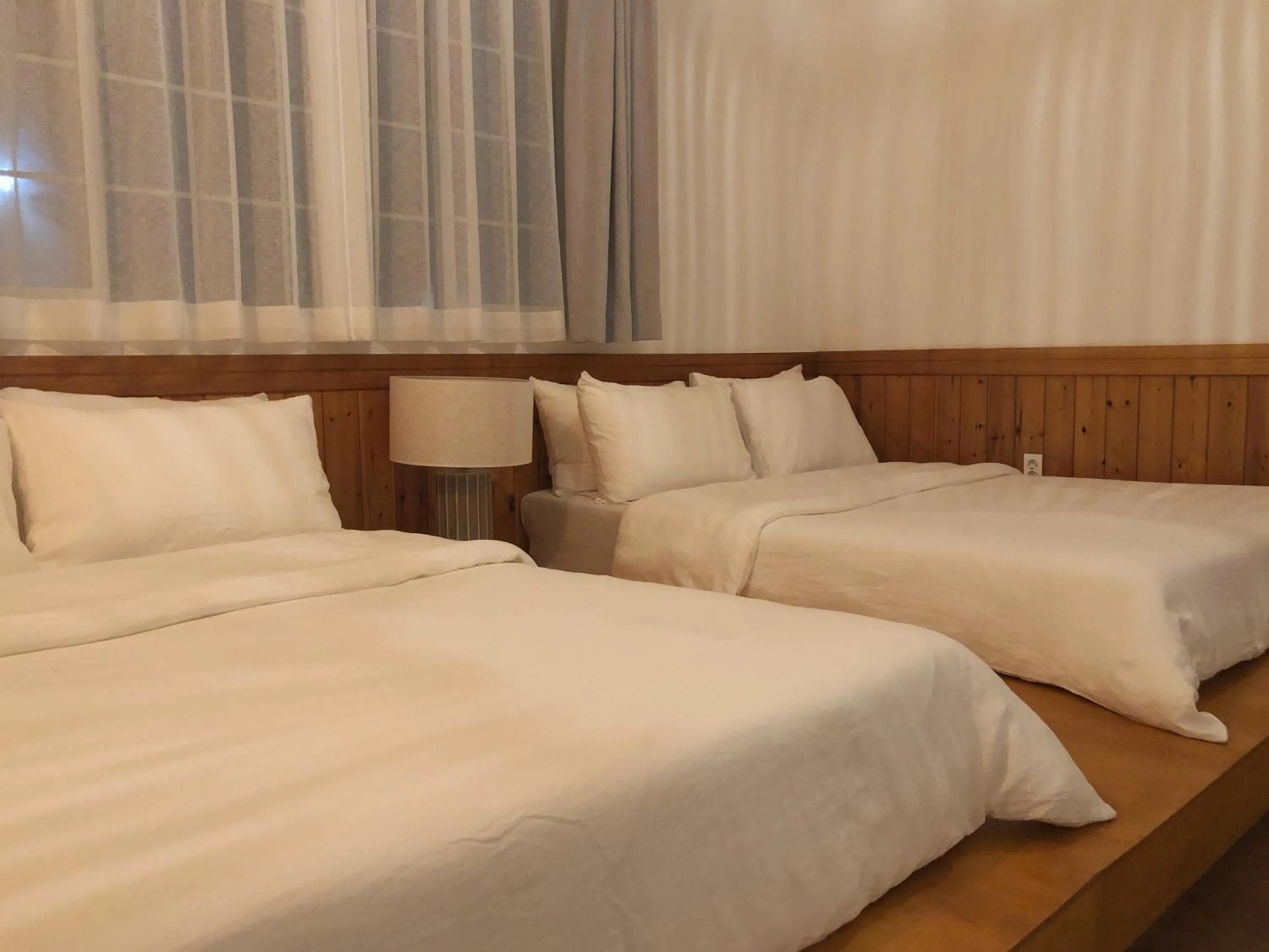 Bed in At corner resort & garden