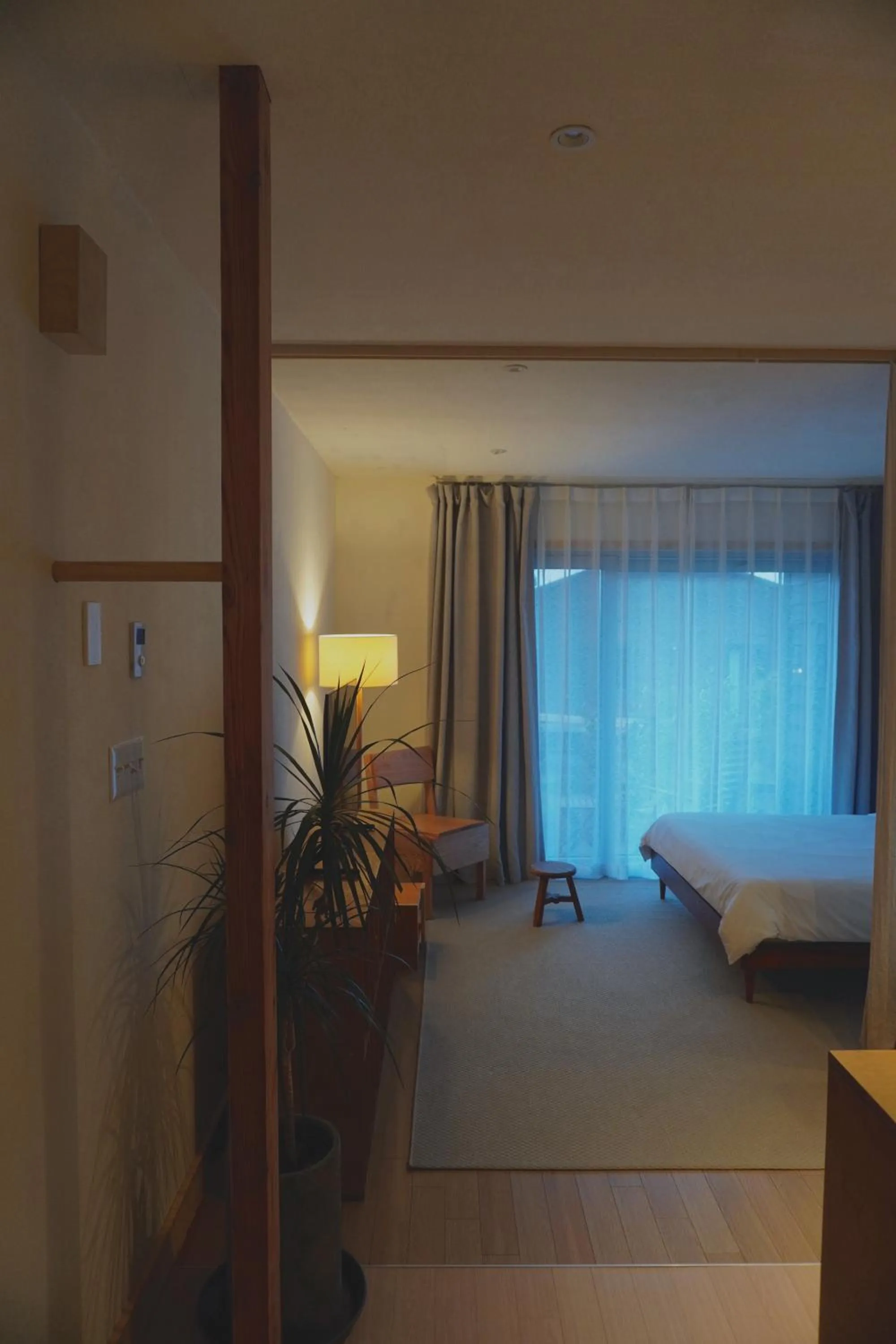 Bed in At corner resort & garden