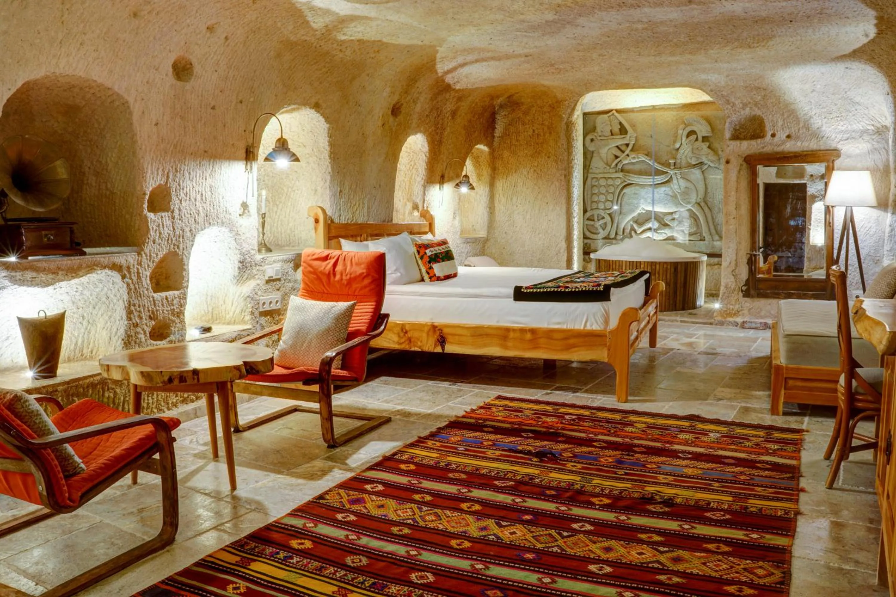 Bed in Petra Inn Cappadocia Luxury