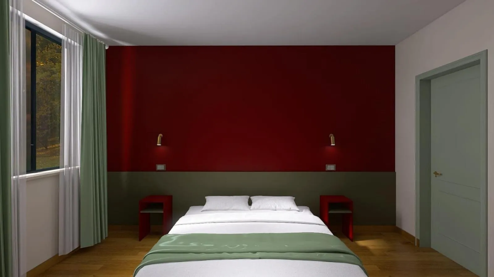 Bed in HC Hotel Cremona Pilgrim's