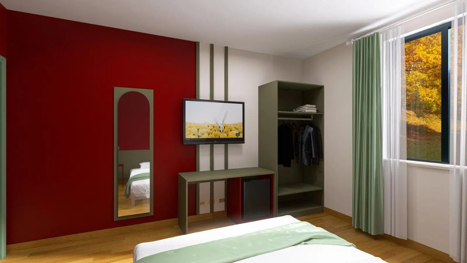 Bed in HC Hotel Cremona Pilgrim's