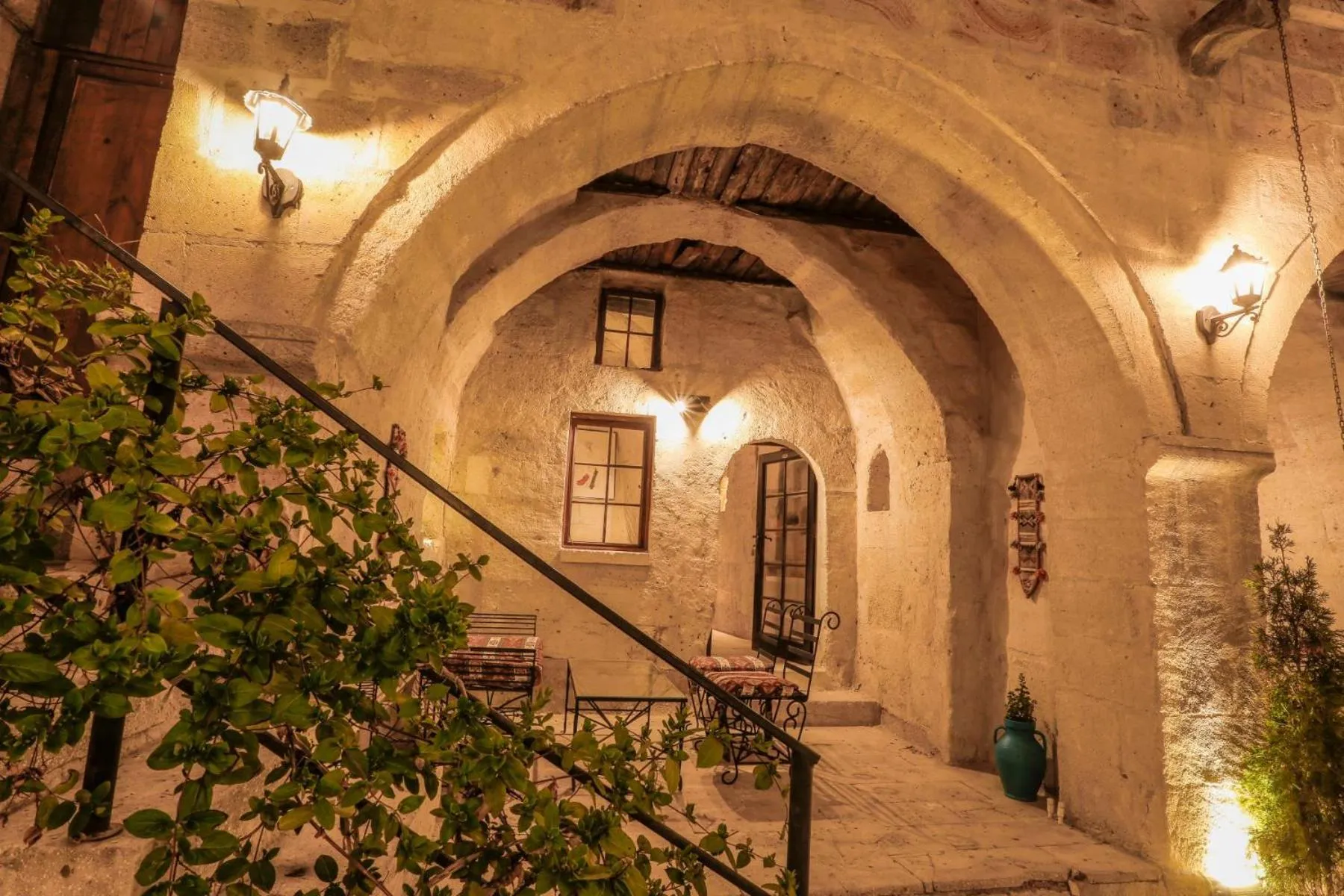 Facade/entrance in Harkasos Cave Hotel