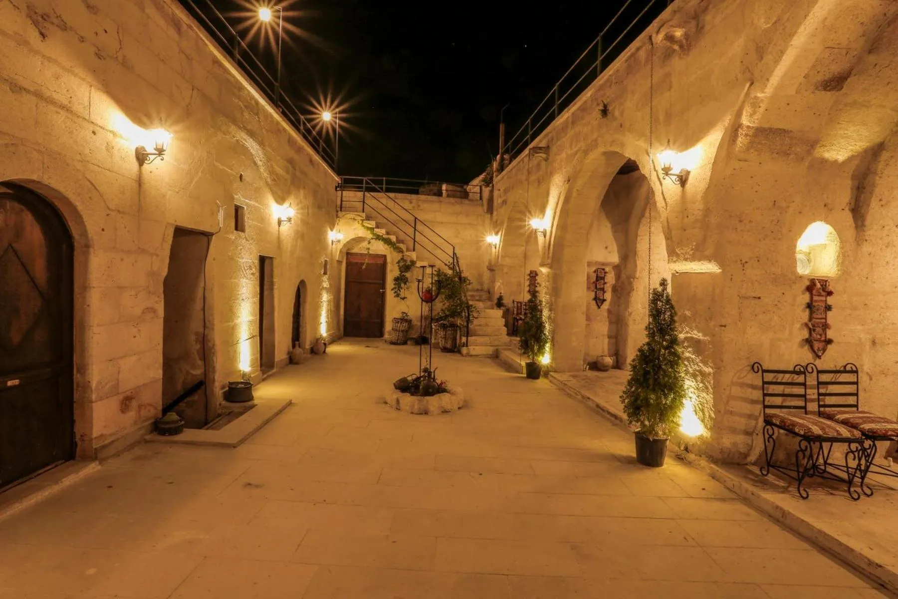 Facade/entrance in Harkasos Cave Hotel