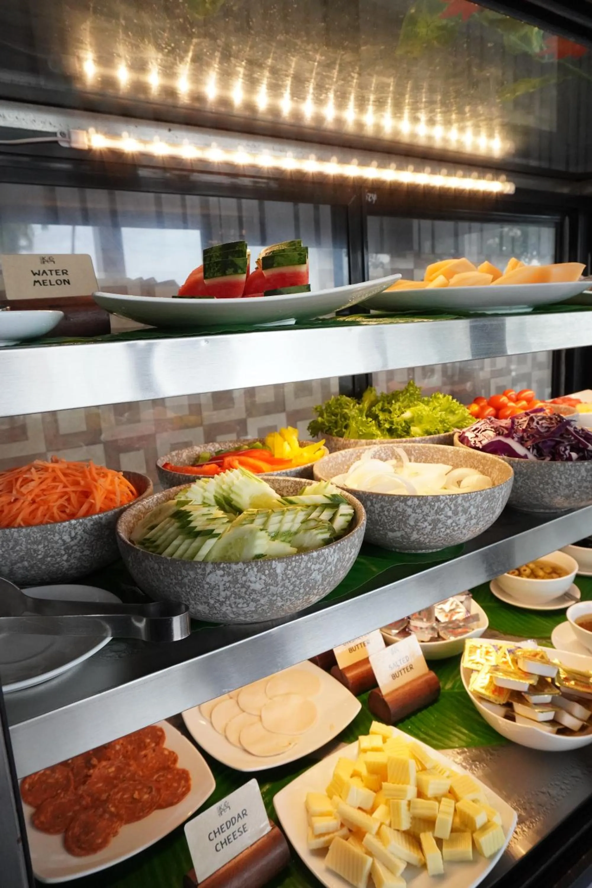 Buffet breakfast in KC Beach Club & Pool Villas