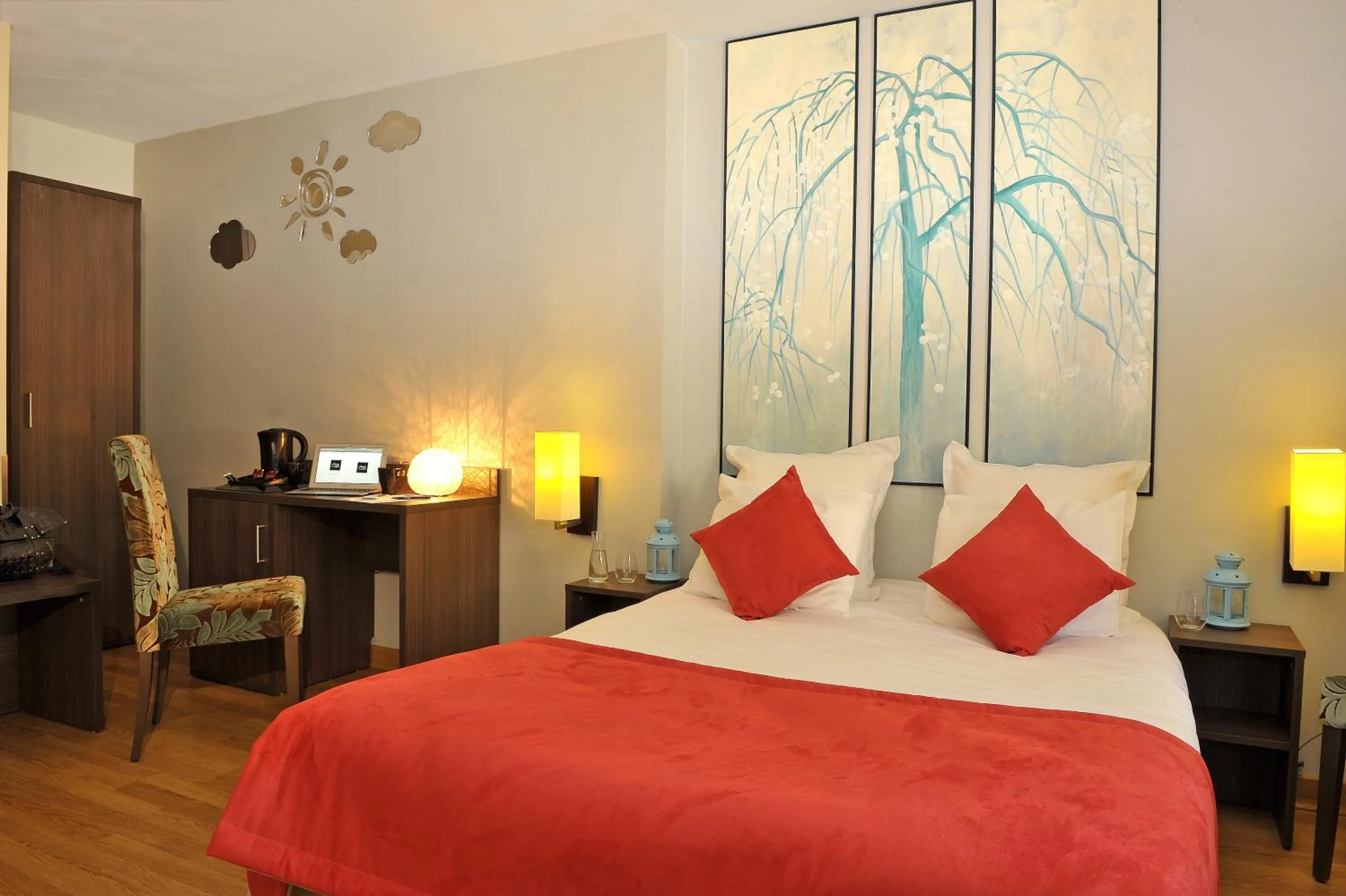 Bed in Hotel O2B Aux Berges de Brocéliande