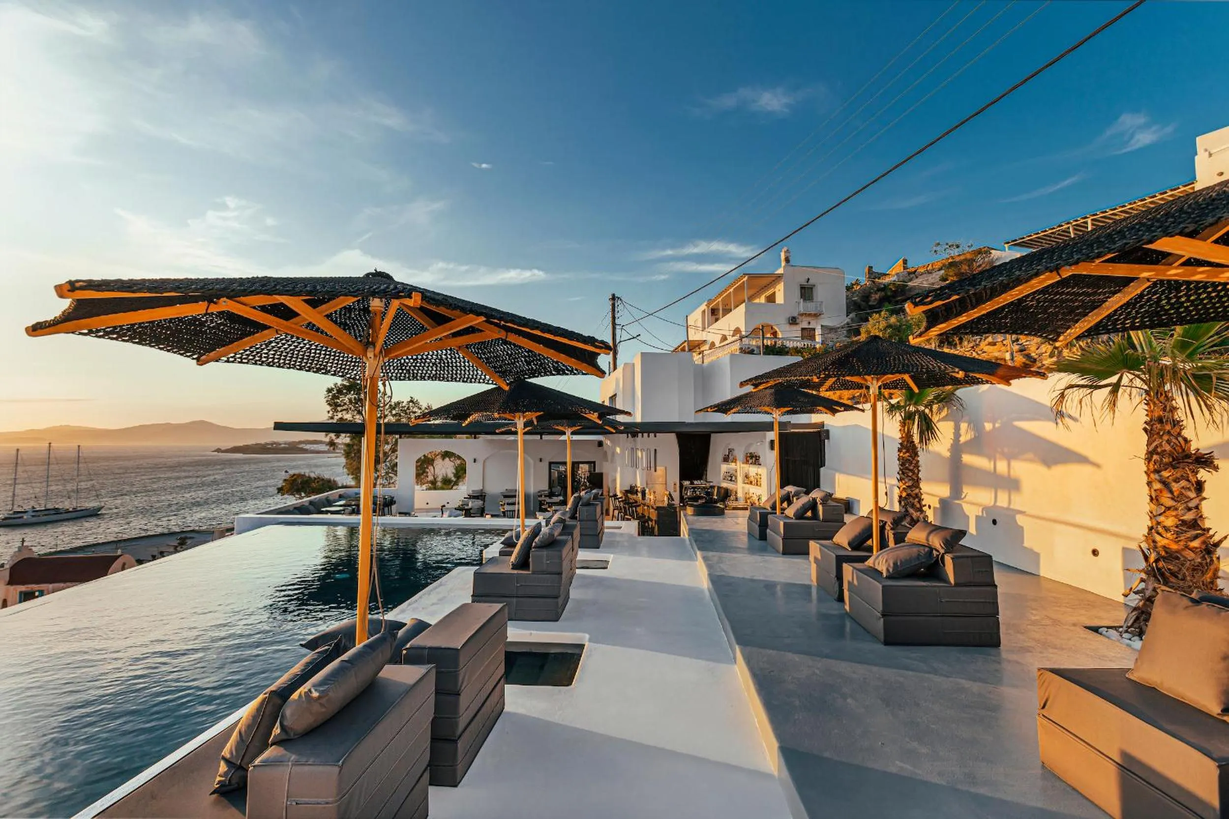 Pool view in Tagoo Black Mykonos