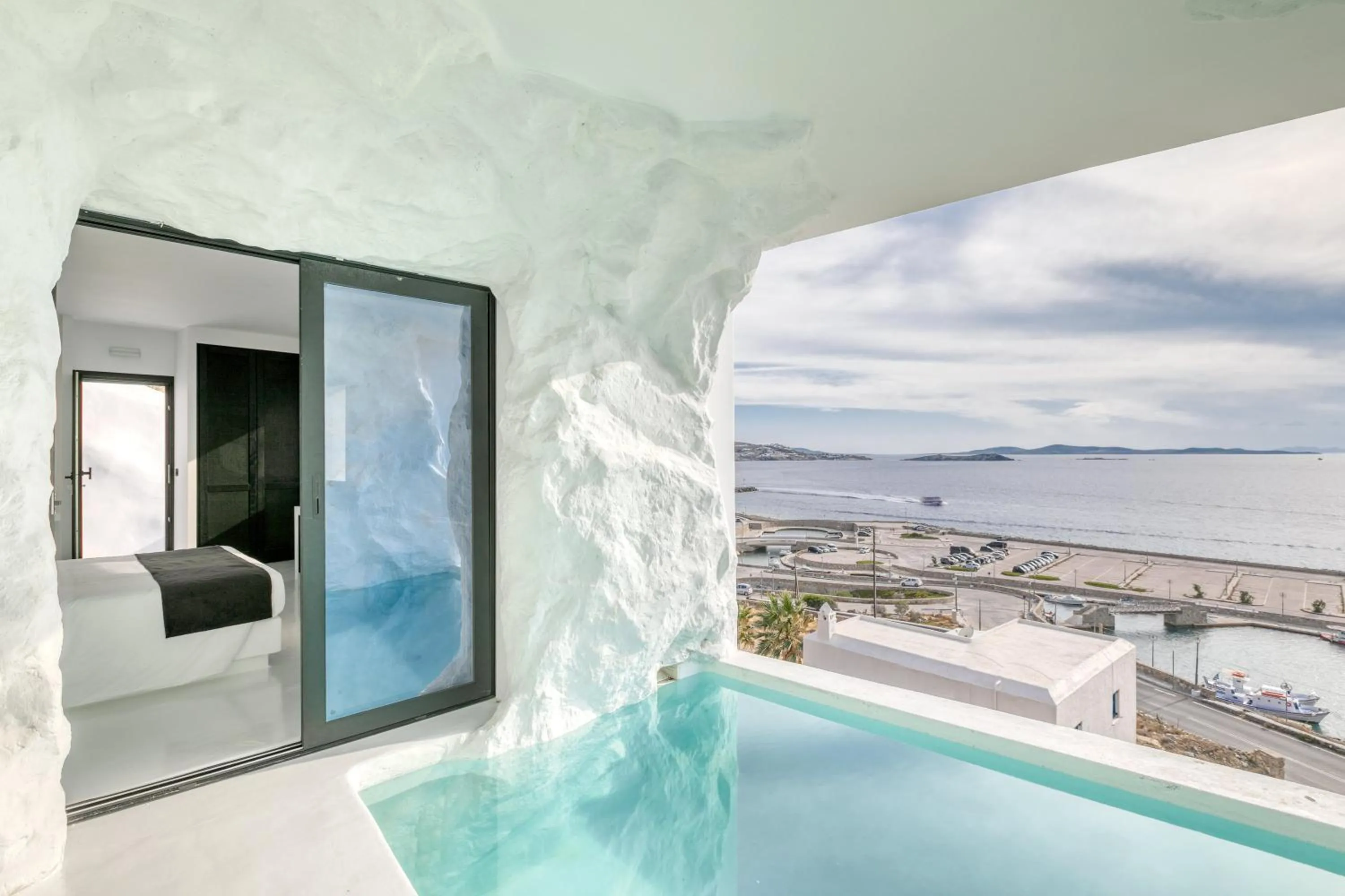 Swimming pool in Tagoo Black Mykonos