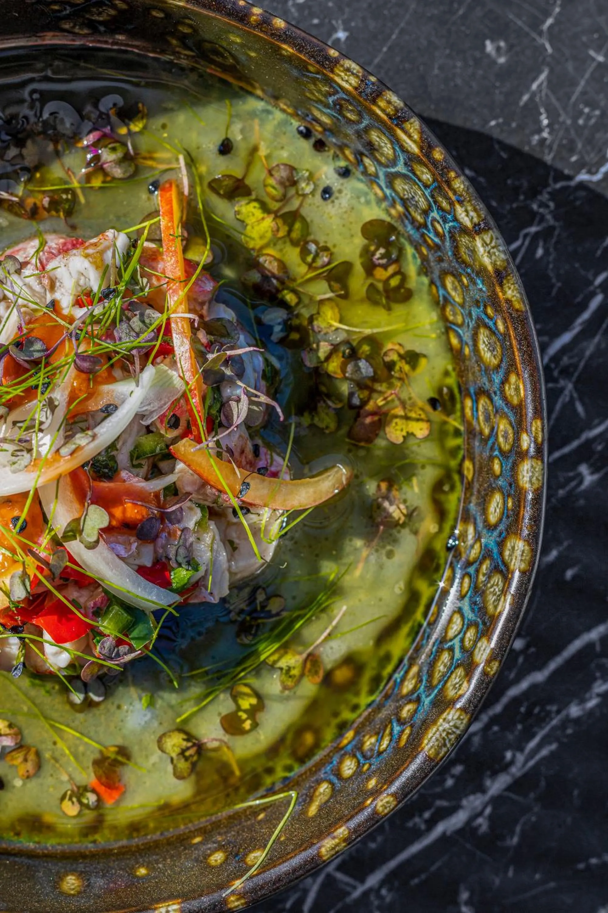 Food close-up in Tagoo Black Mykonos