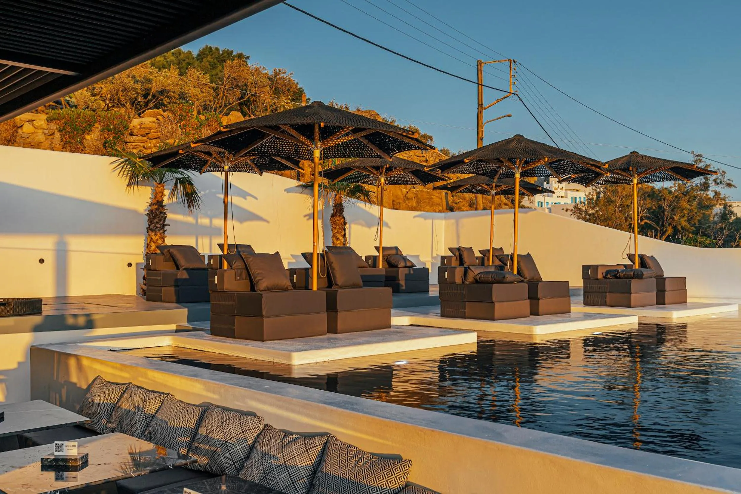 Swimming pool in Tagoo Black Mykonos