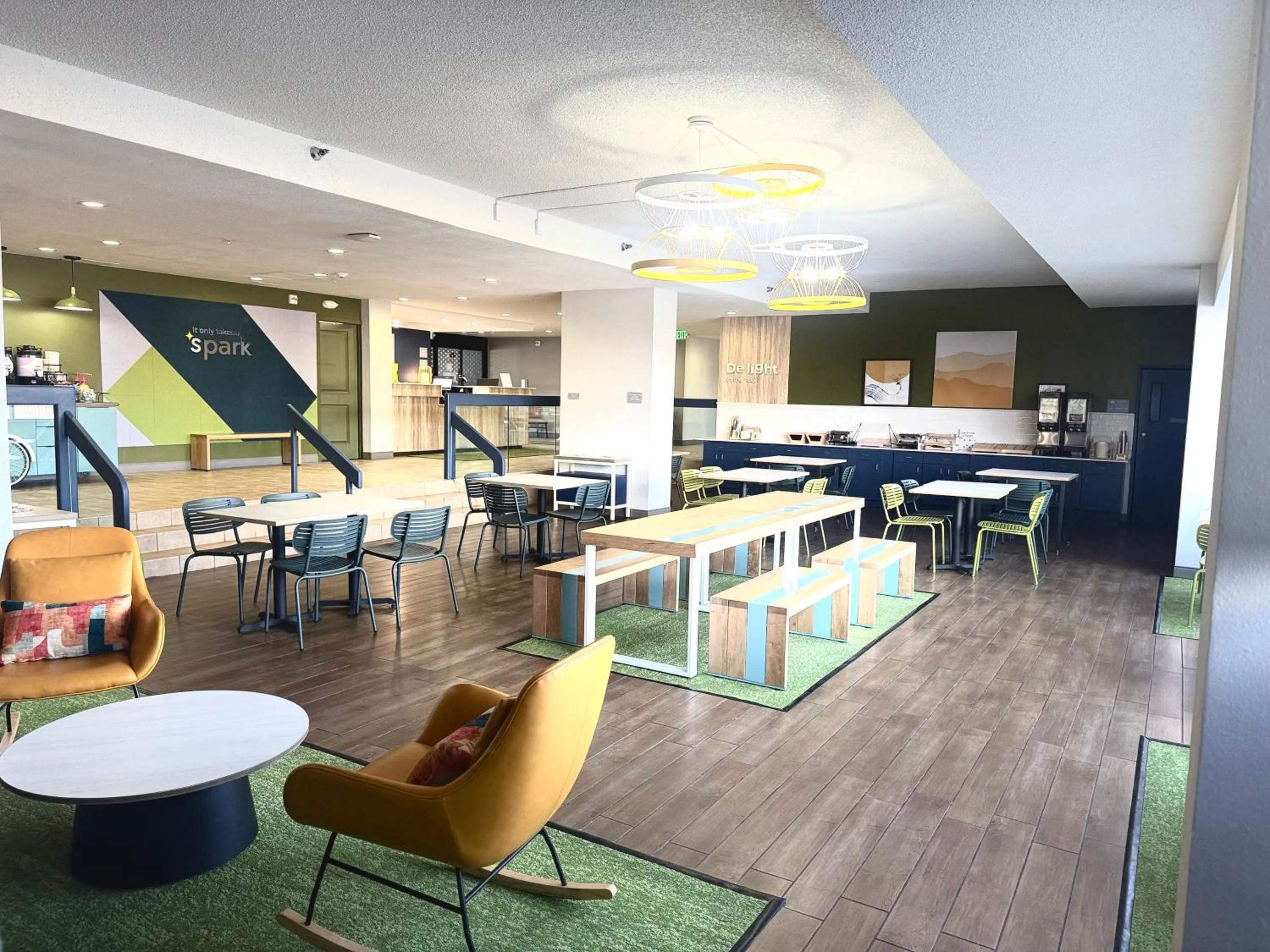 Seating area in Spark by Hilton Denver Tech Center Greenwood Village