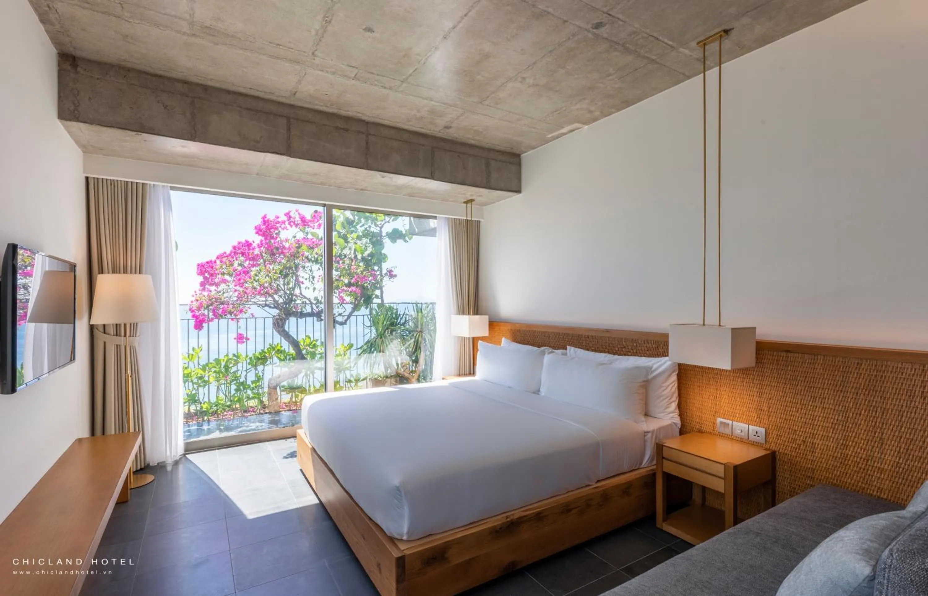 View (from property/room), Bed in Chicland Boutique Danang Beach Hotel