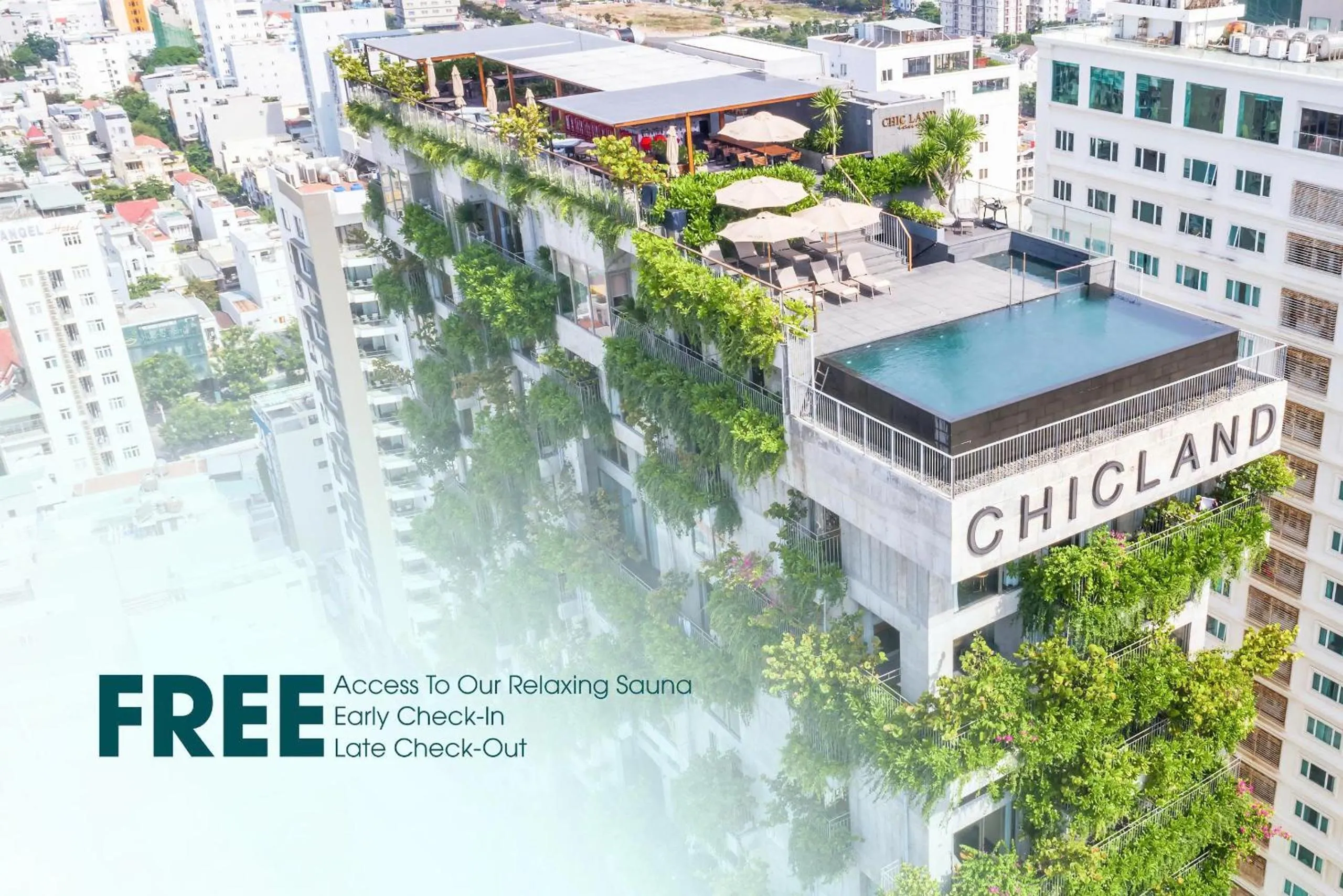 Property building in Chicland Boutique Danang Beach Hotel