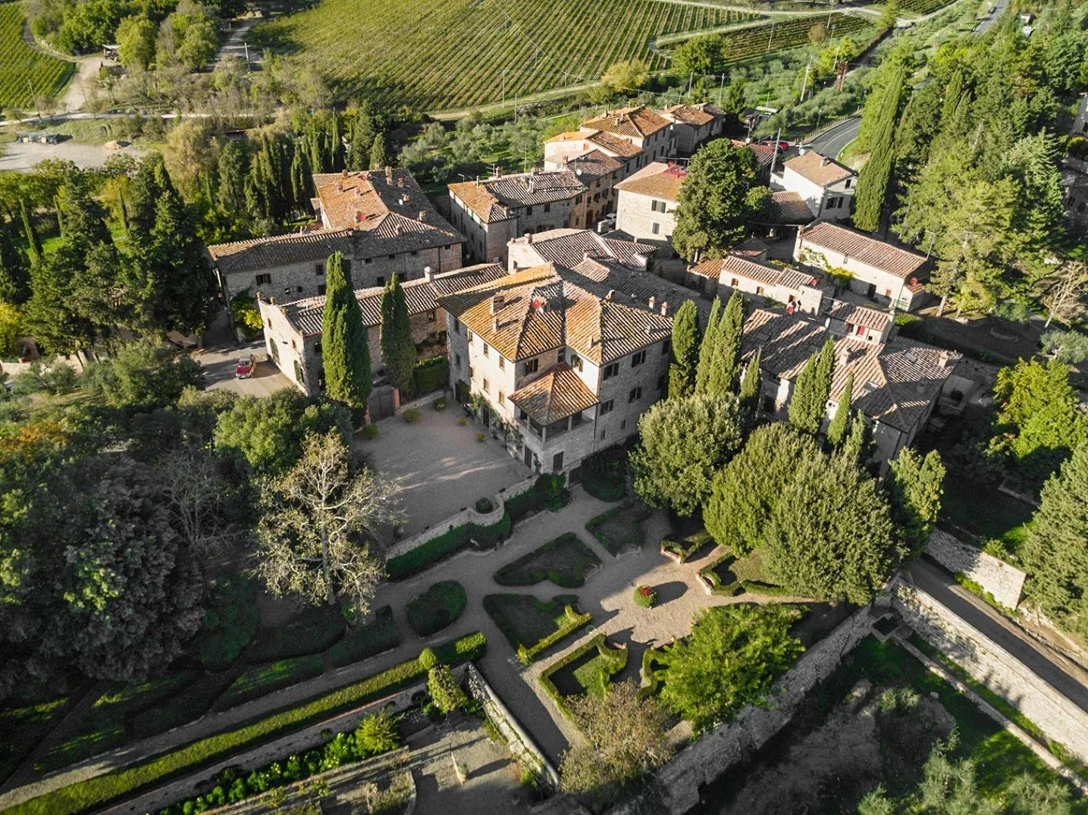 Bird's eye view in Castello di Fonterutoli Wine Resort