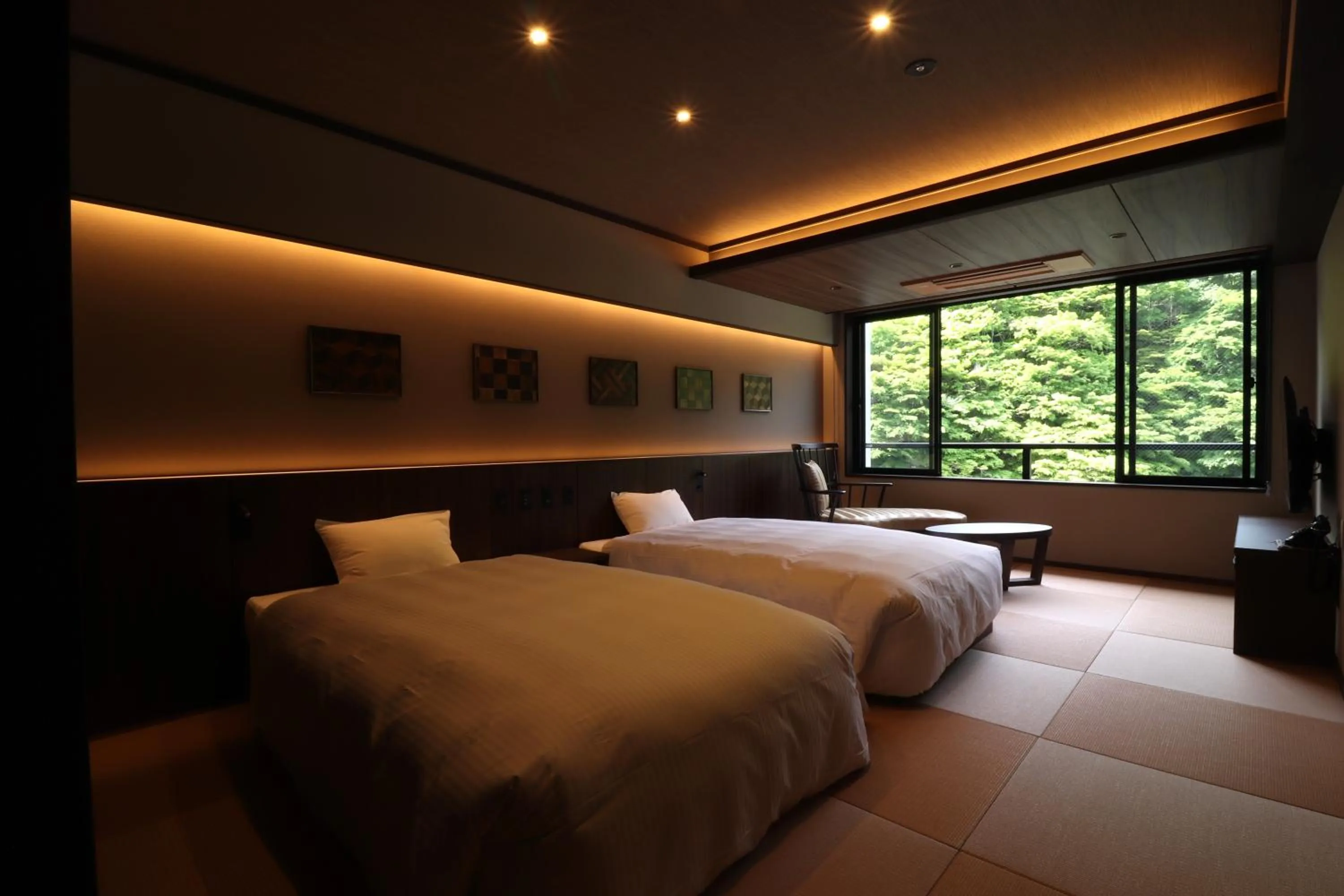 Bed in Yumoto Ueyama Ryokan