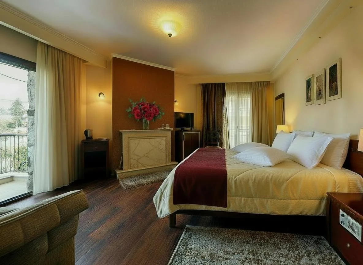 Bed in Hotel Nostos Kastoria