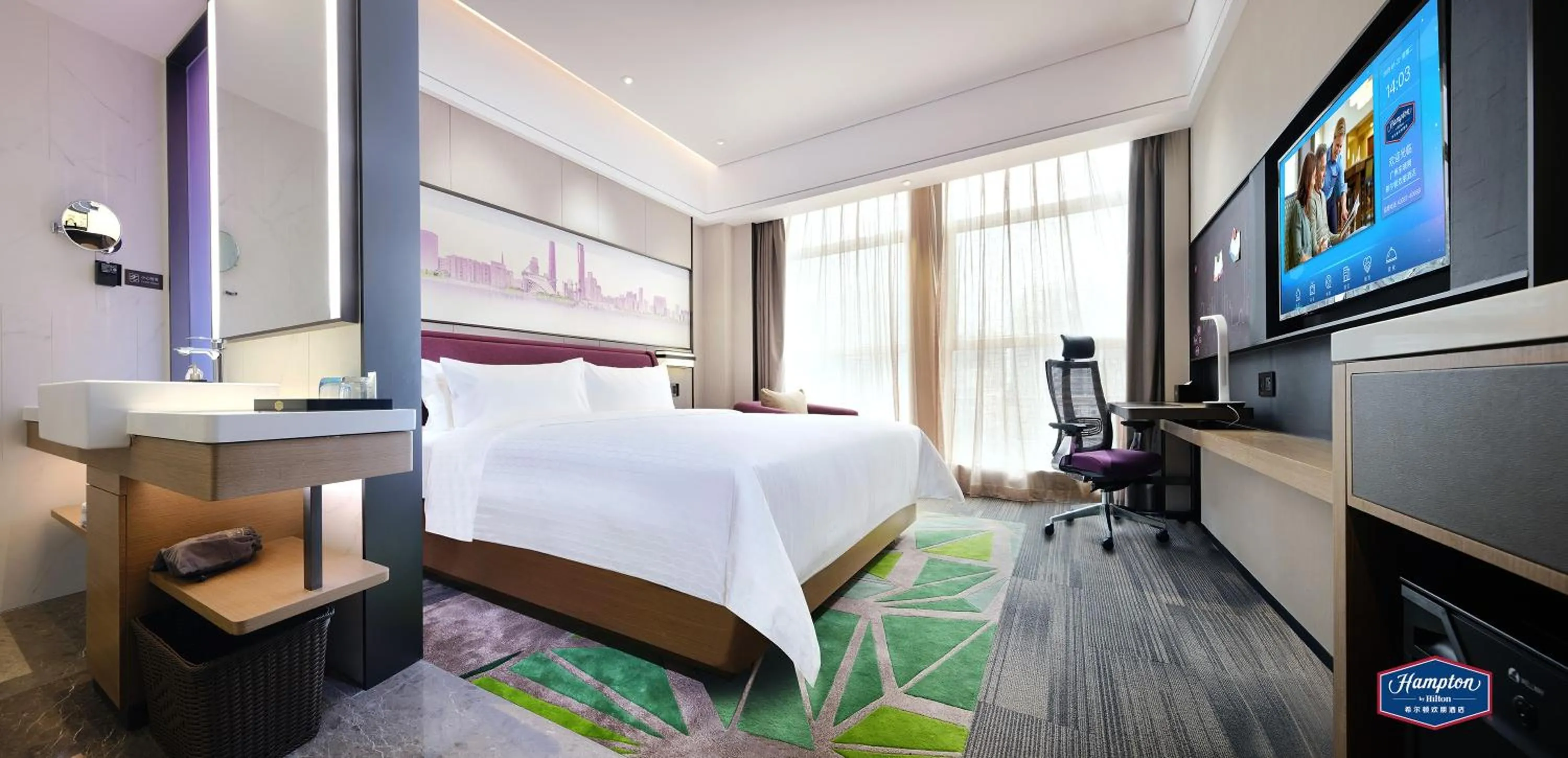 Bed in Hampton by Hilton Guangzhou Dongxiaonan