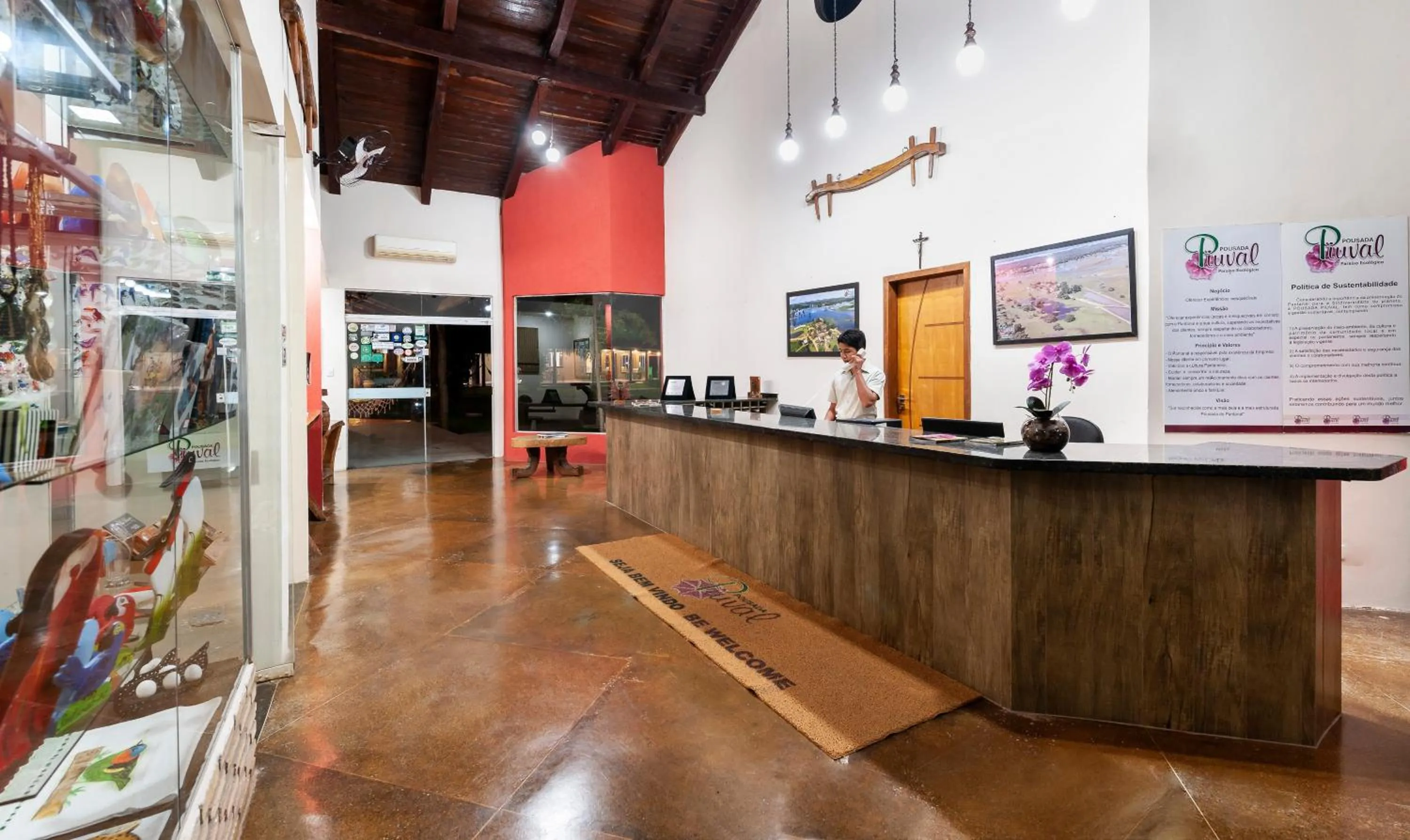 Lobby or reception in Pousada Piuval