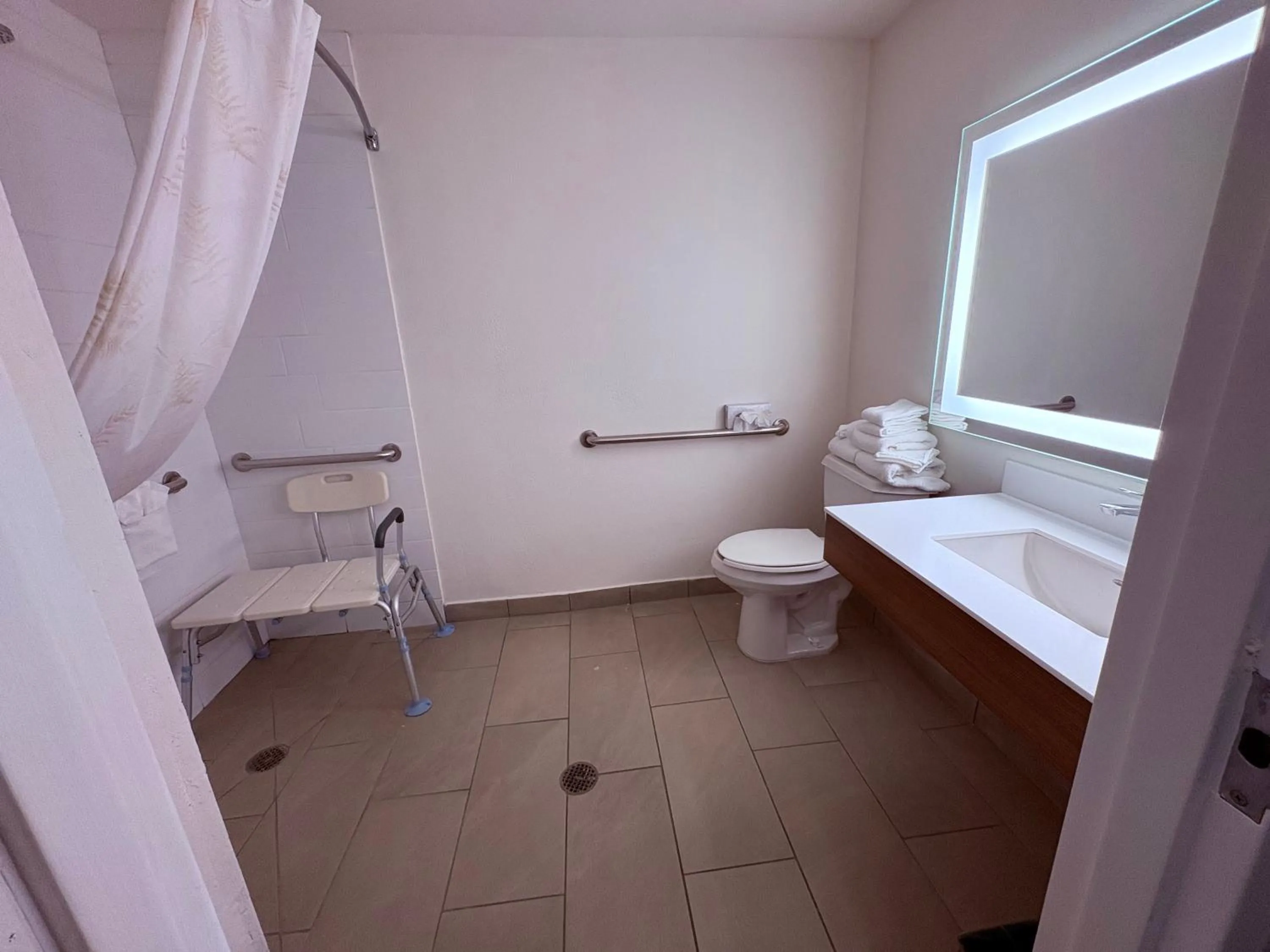 Shower in Microtel Inn & Suites by Wyndham Denver Airport