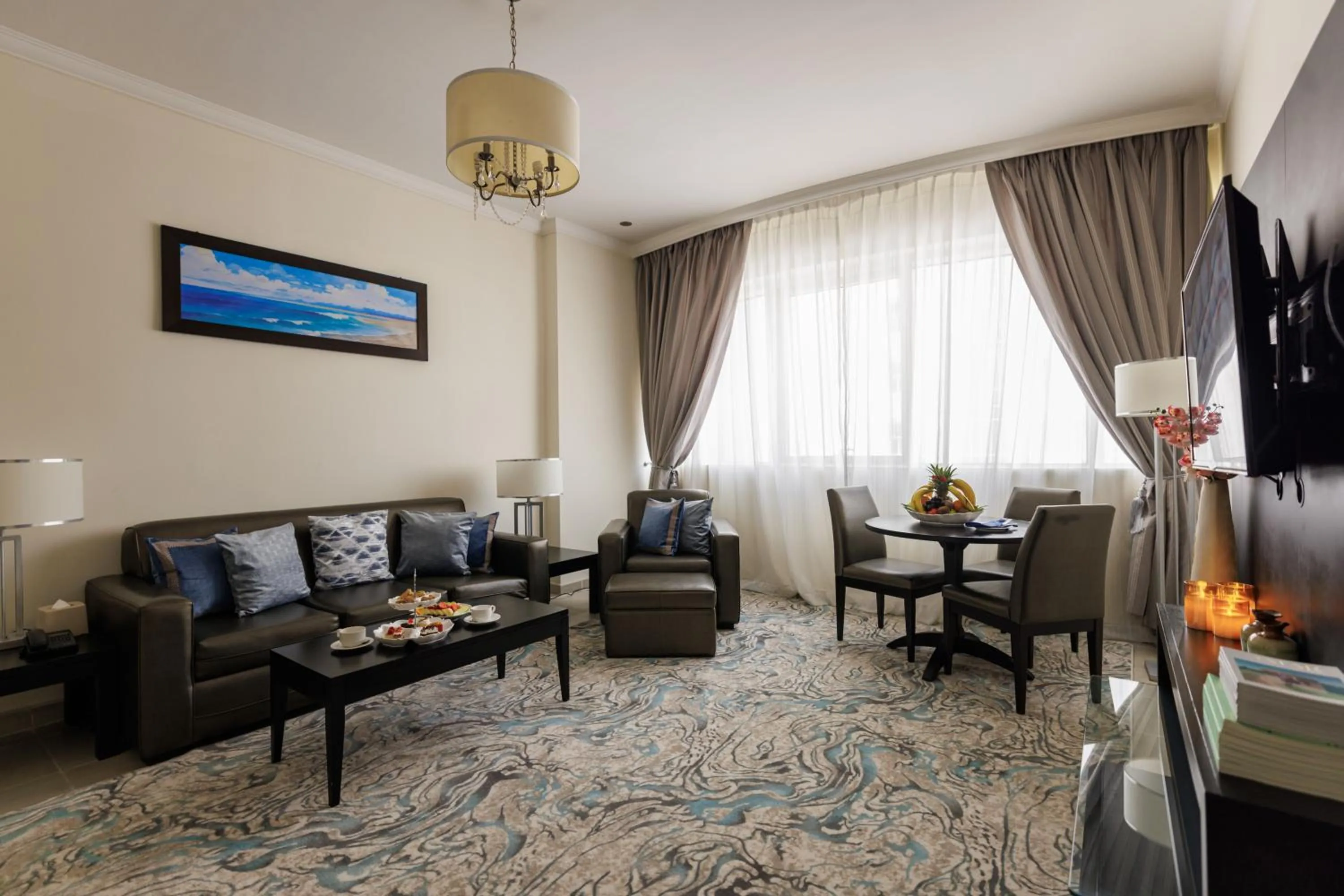 Living room in The Royal Riviera Hotel Doha