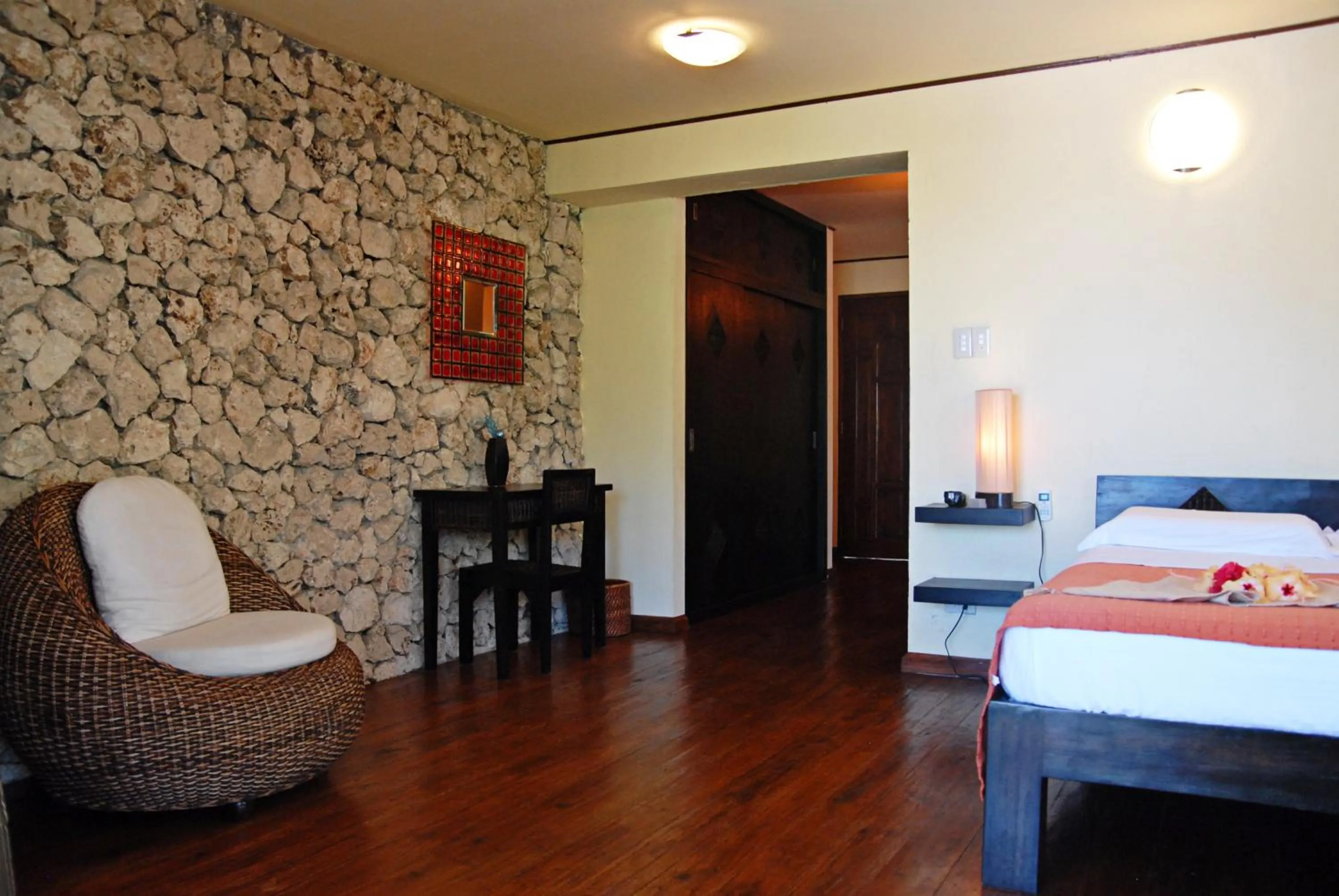 Photo of the whole room, Bed in Angelina Beach Resort & Italian Restaurant Malapascua