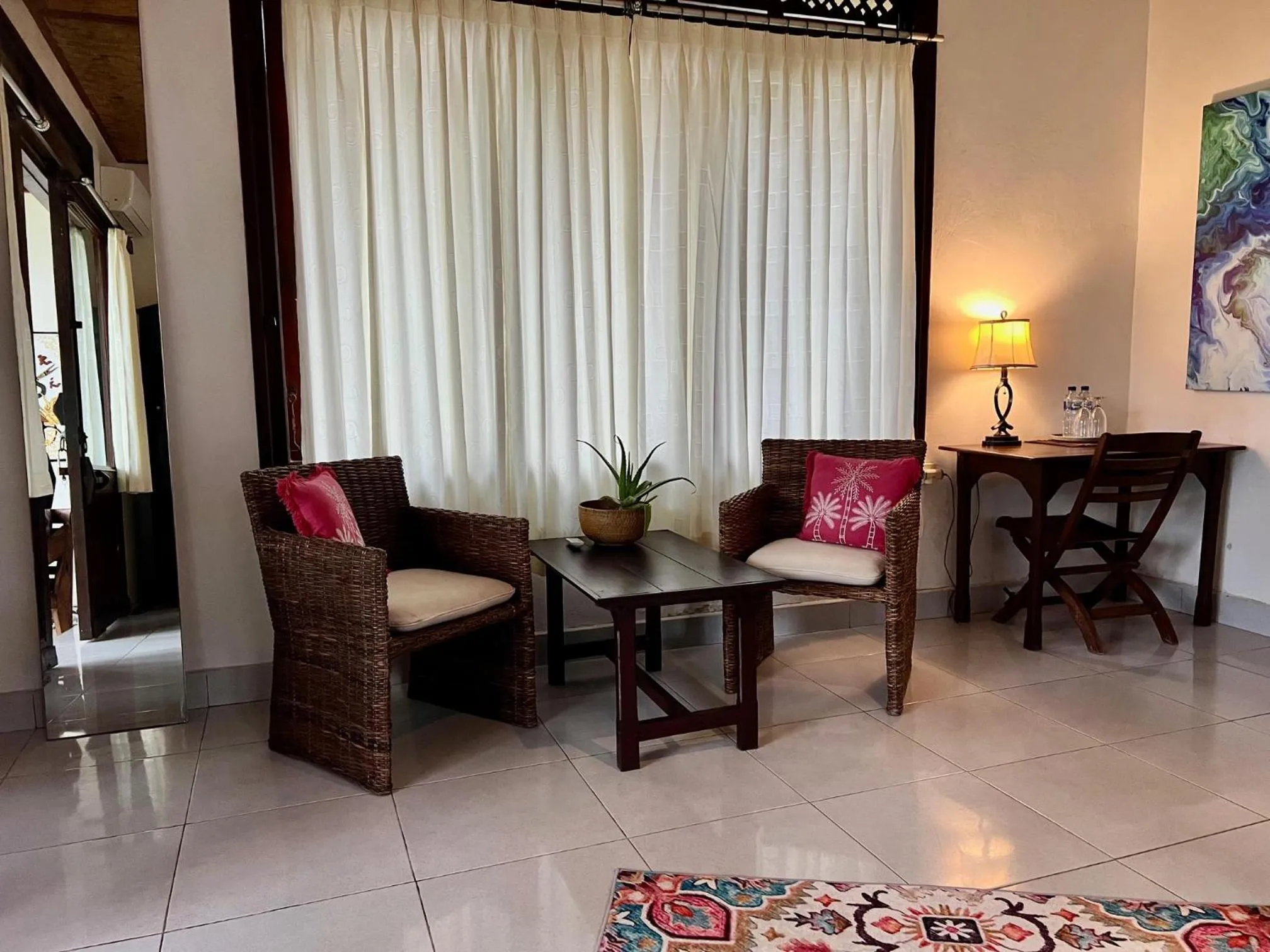 Seating area in The Palms - Seraya Shores Retreat Bali