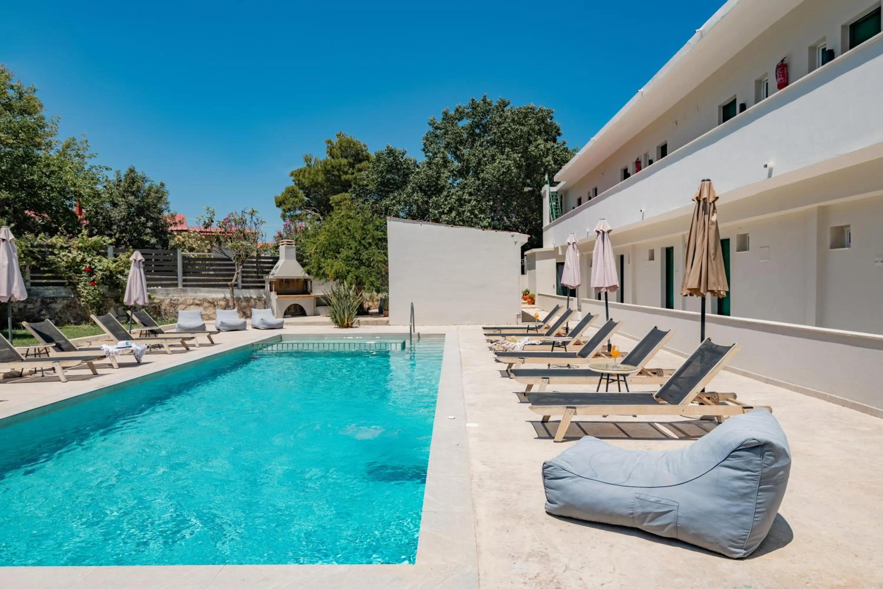 Pool view in Capriccio Studios