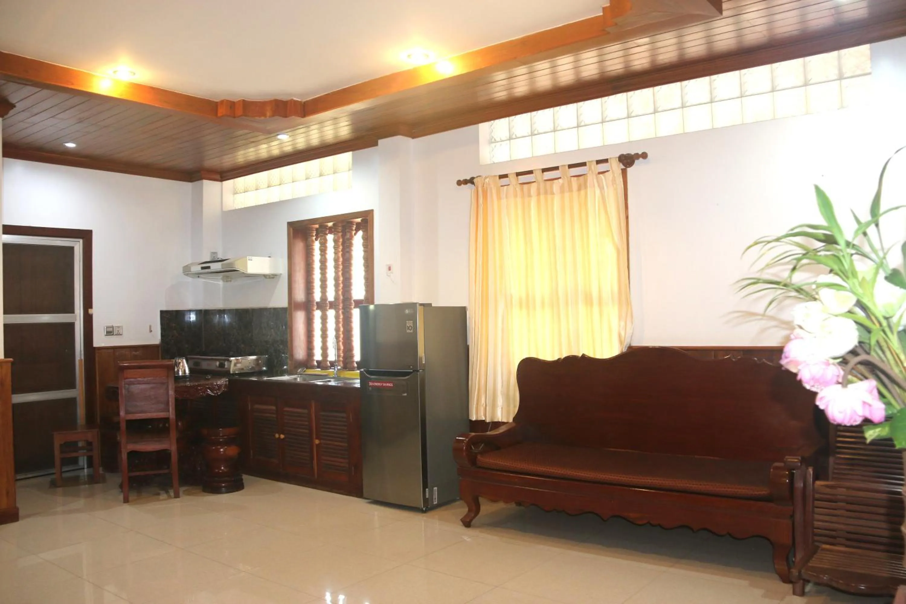 Seating area in Shining Angkor Apartment Hotel