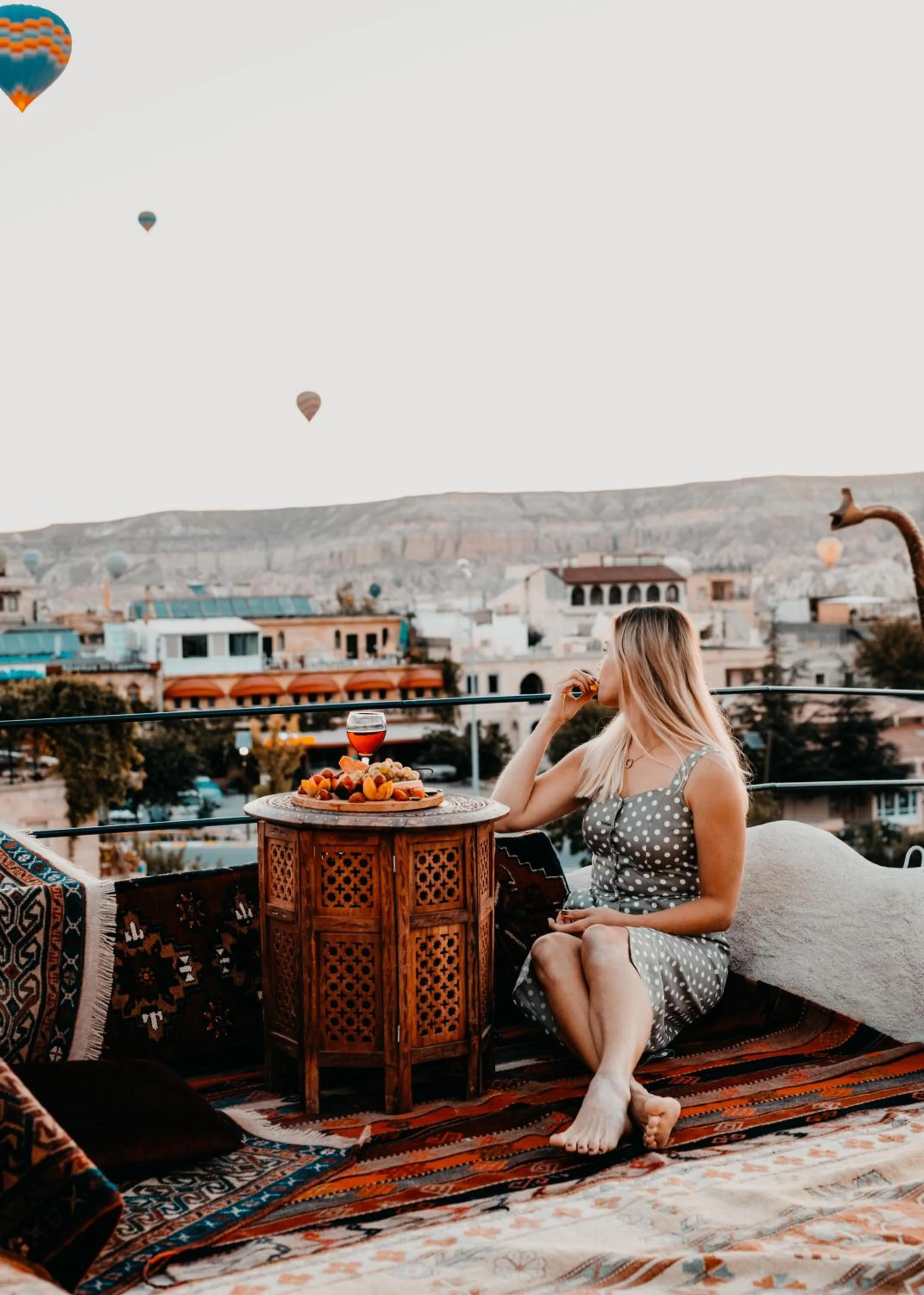 Bird's eye view in Cappadocia Caves Hotel