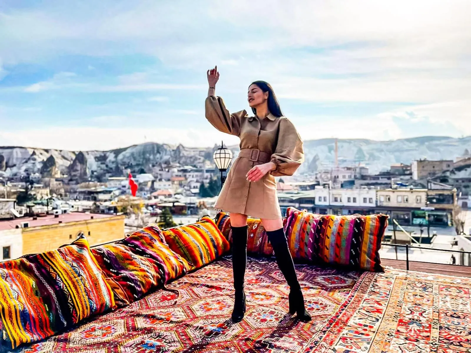 Bird's eye view in Cappadocia Caves Hotel