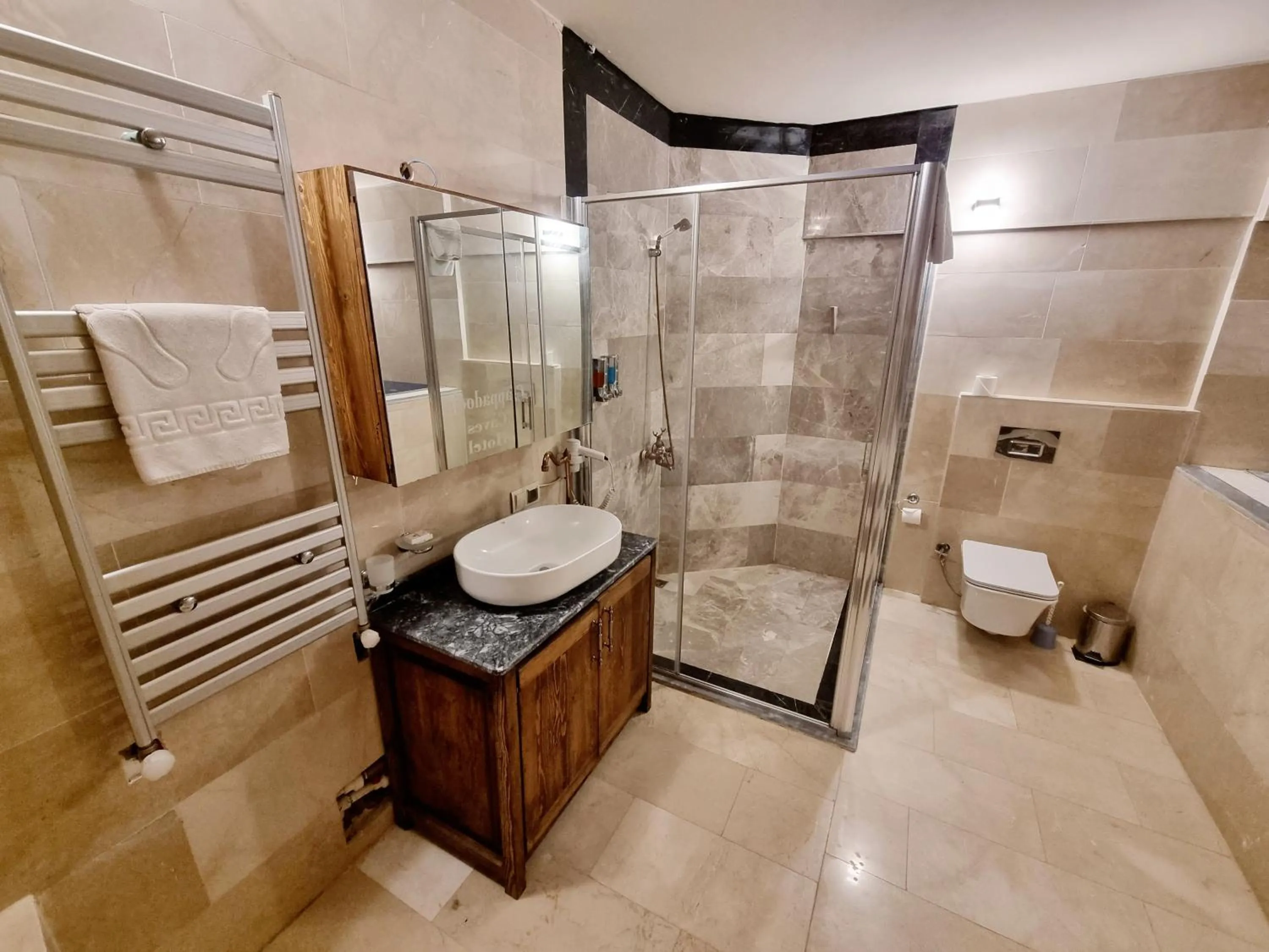 Shower in Cappadocia Caves Hotel