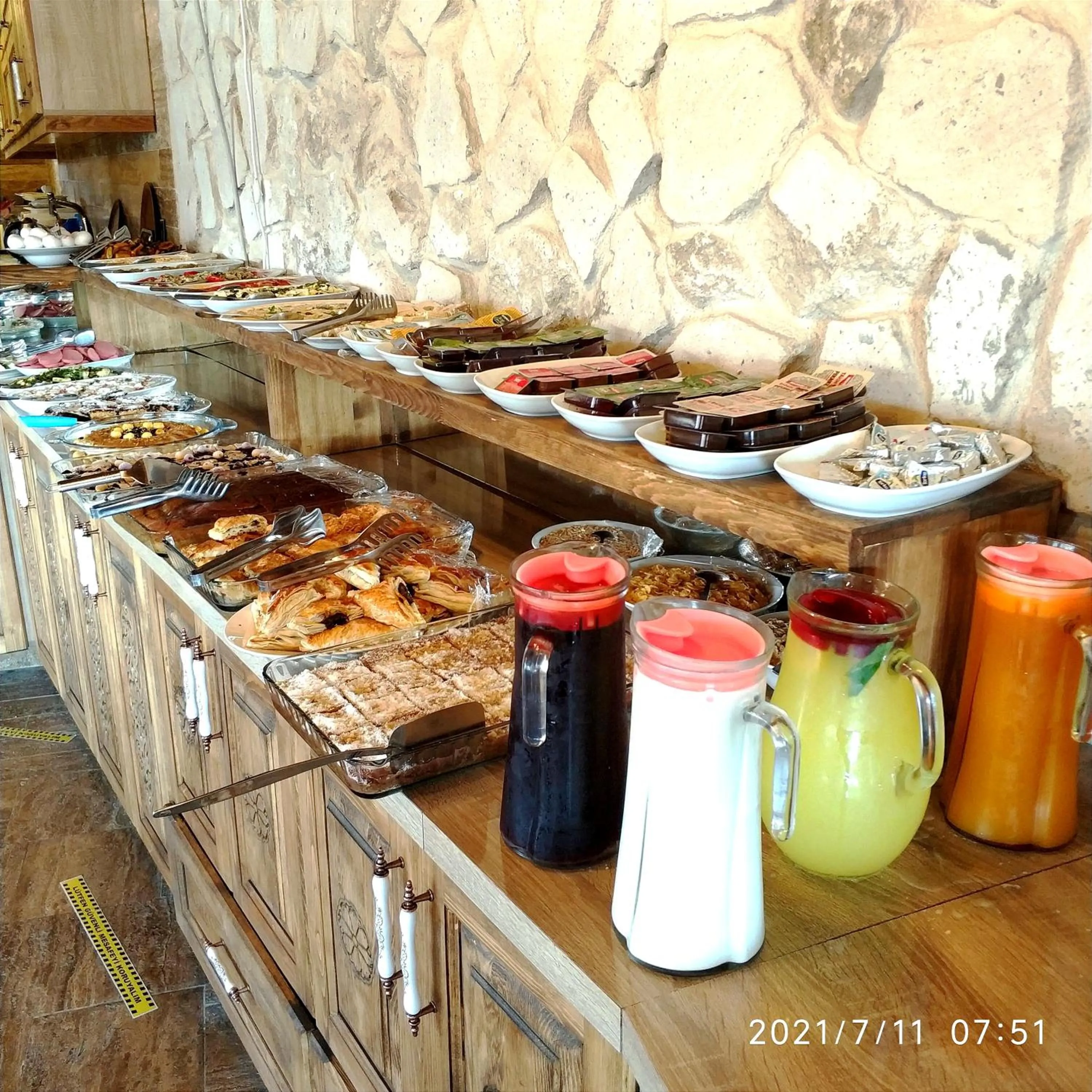 Food and drinks in Cappadocia Caves Hotel