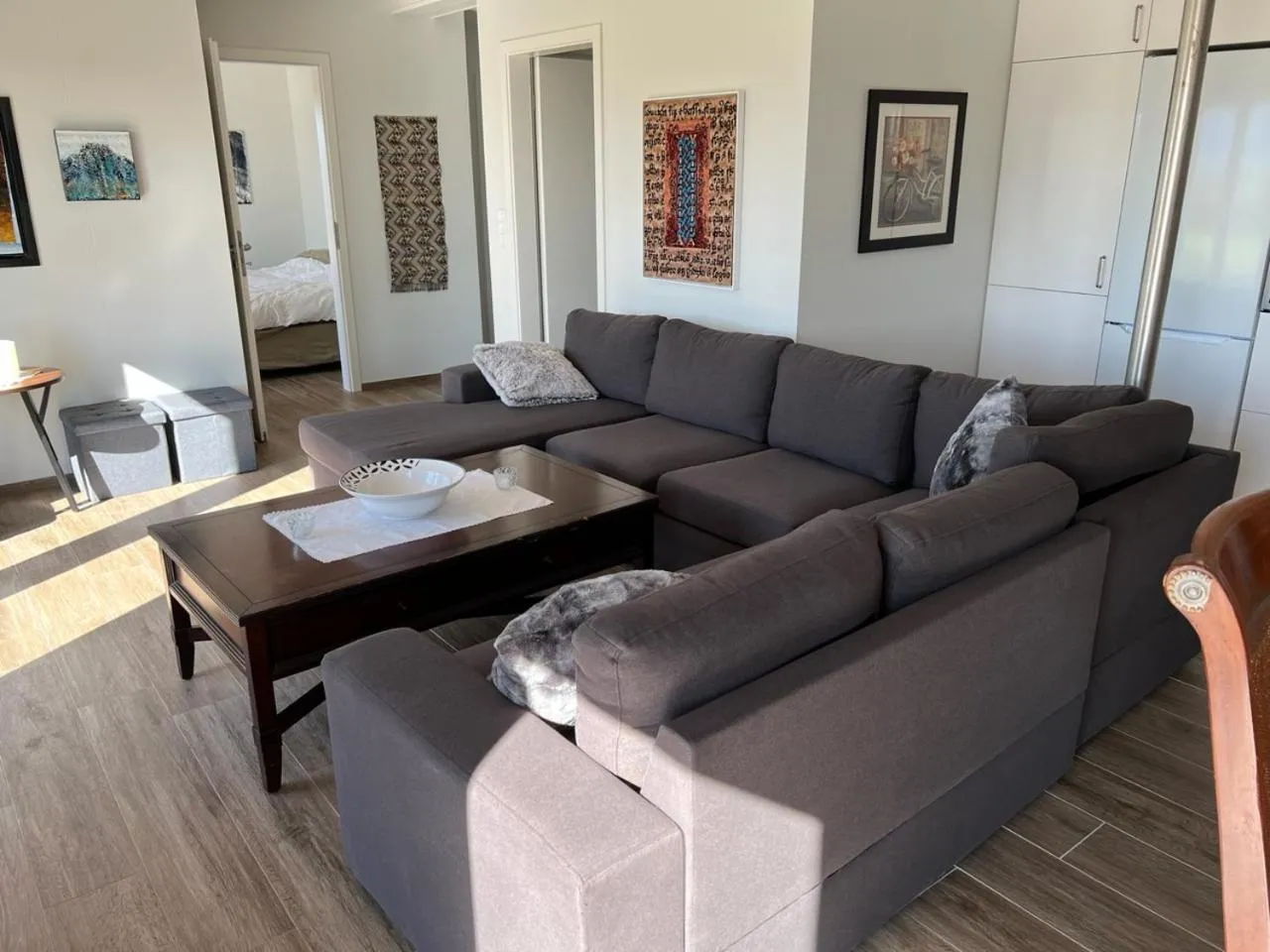 Living room in Lækjarkot Rooms and Cottages with Kitchen