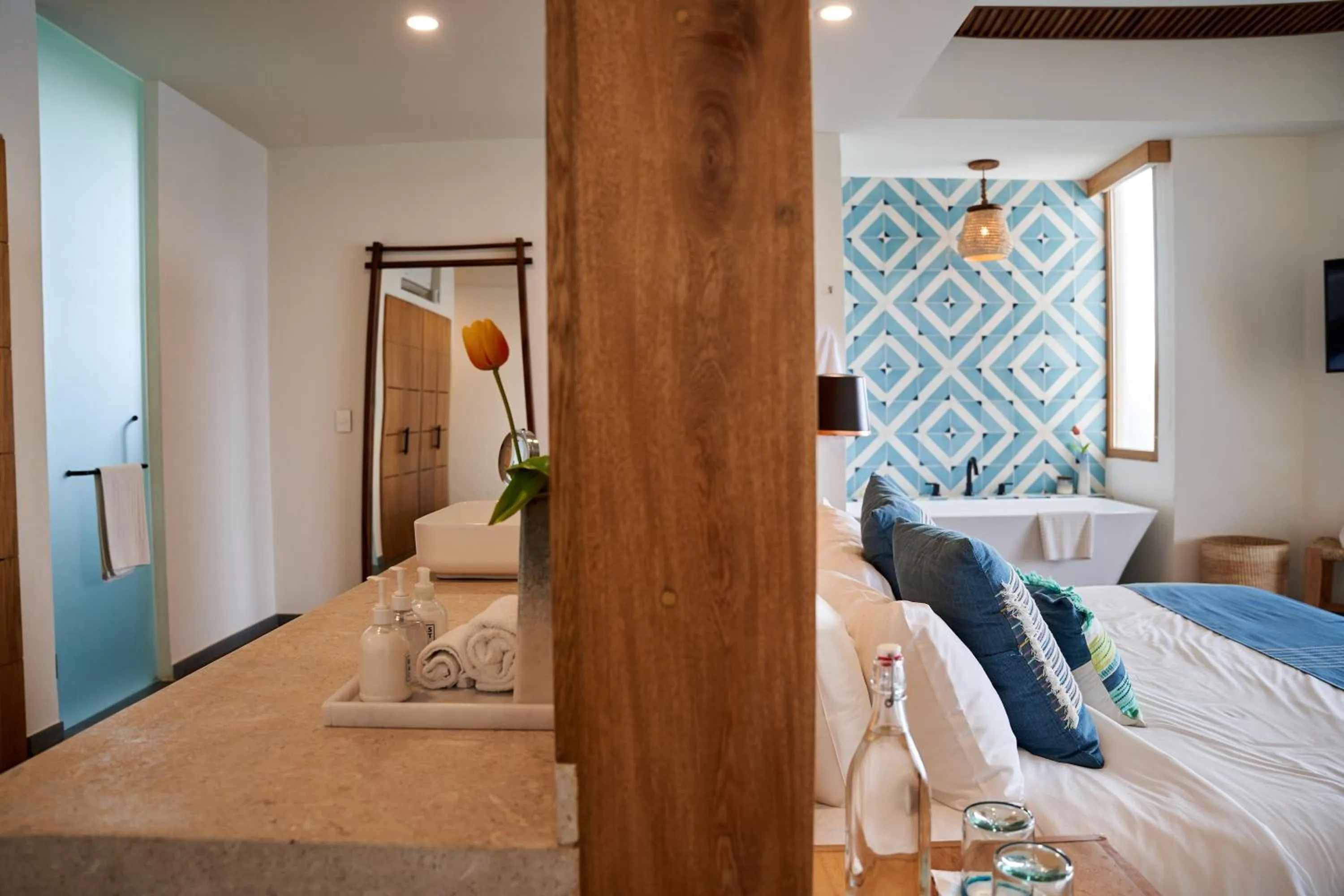 Bed in Hotel Basalto