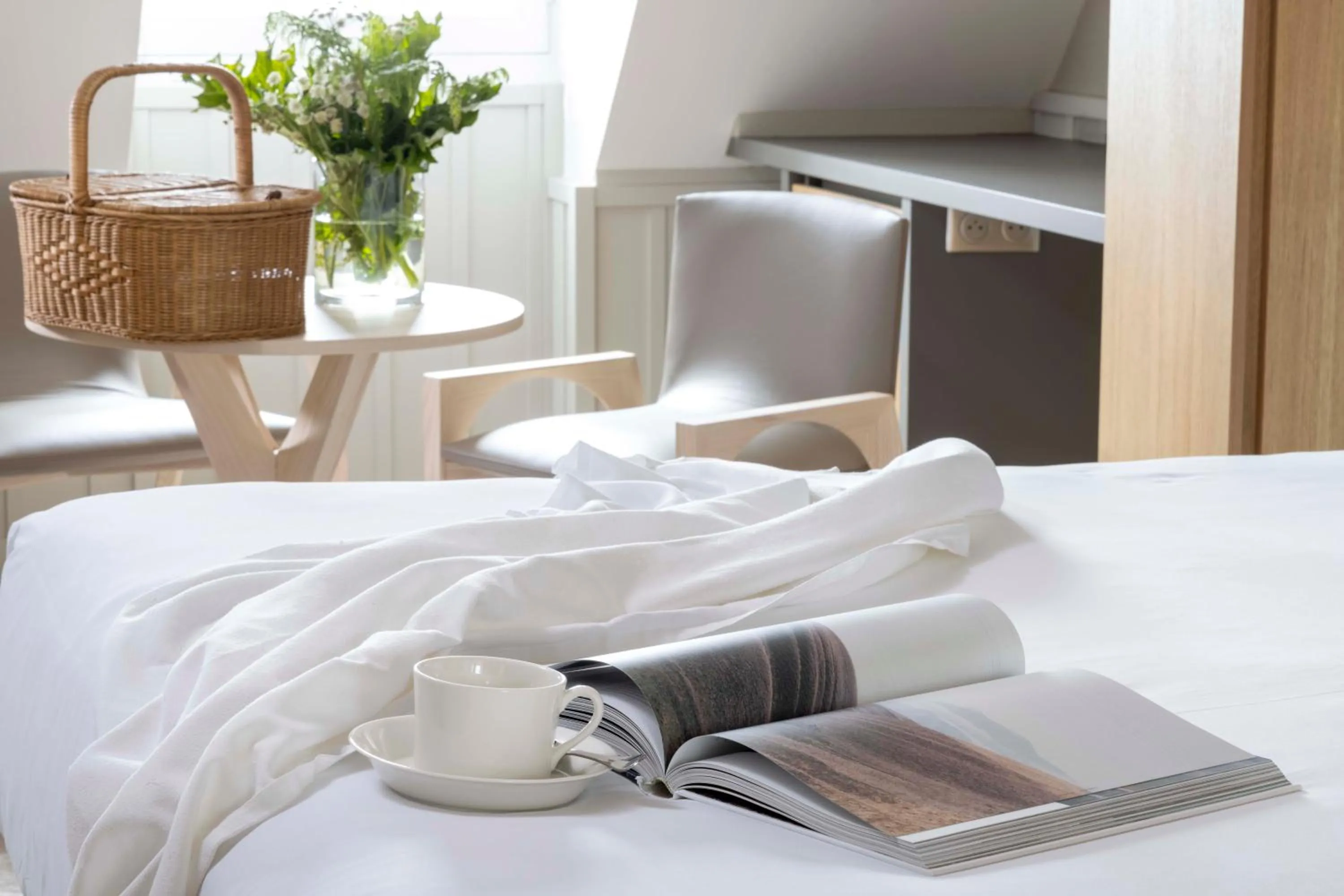 Bed in Hotel Les Vikings