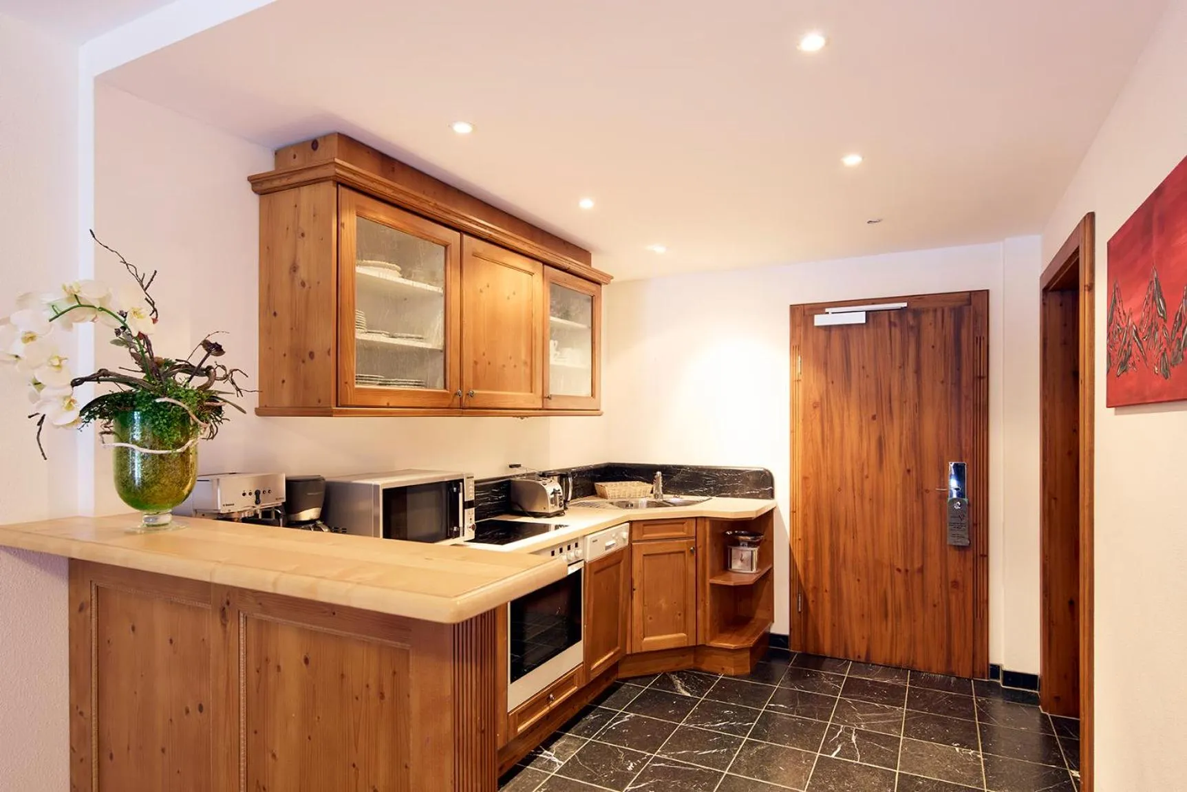 Kitchen or kitchenette in Hotel Hubertus