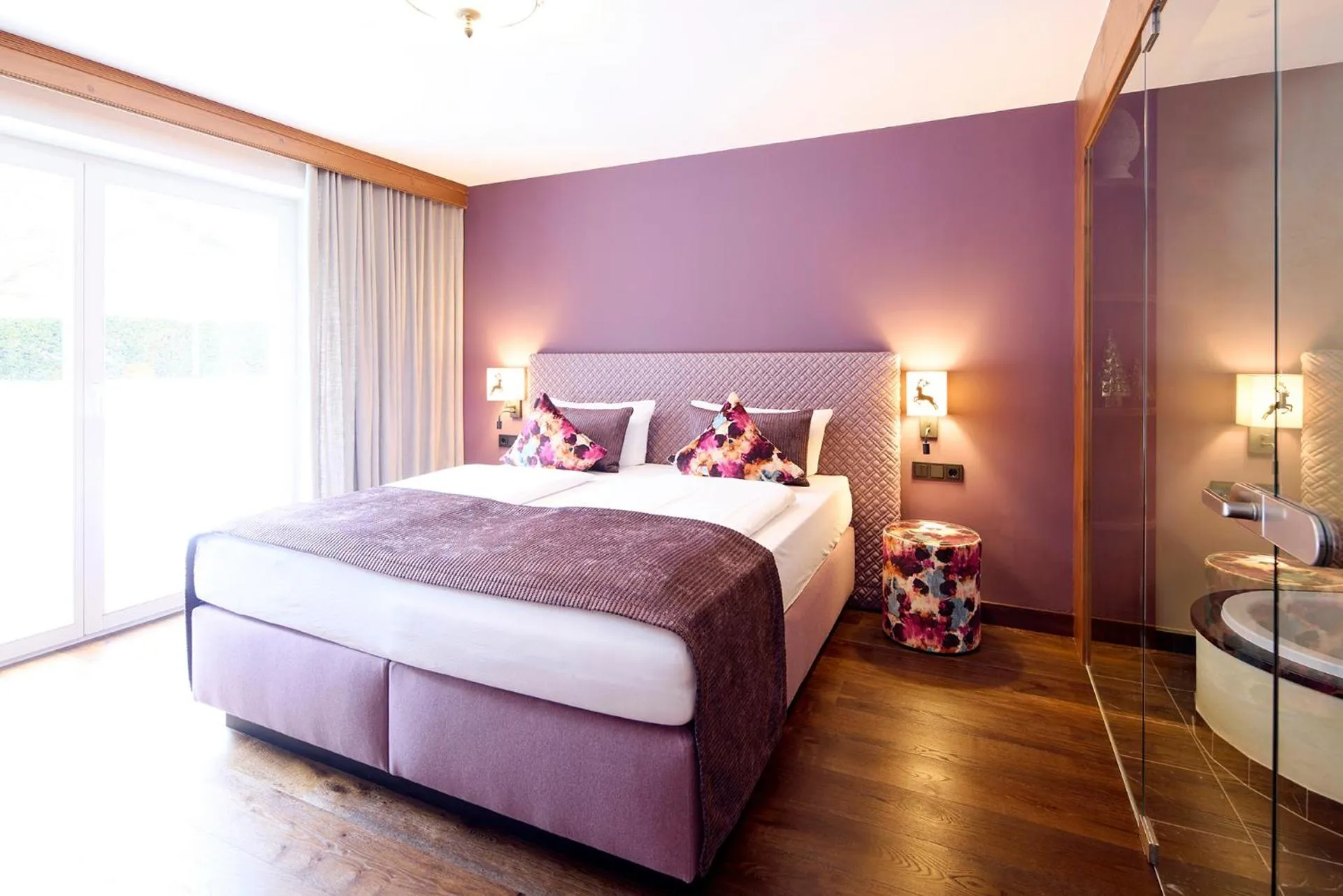 Bedroom, Bed in Hotel Hubertus