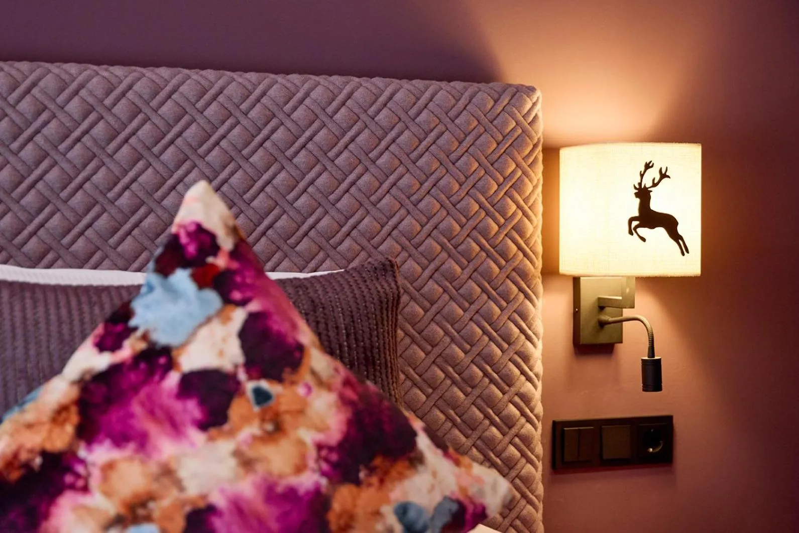 Decorative detail, Bed in Hotel Hubertus