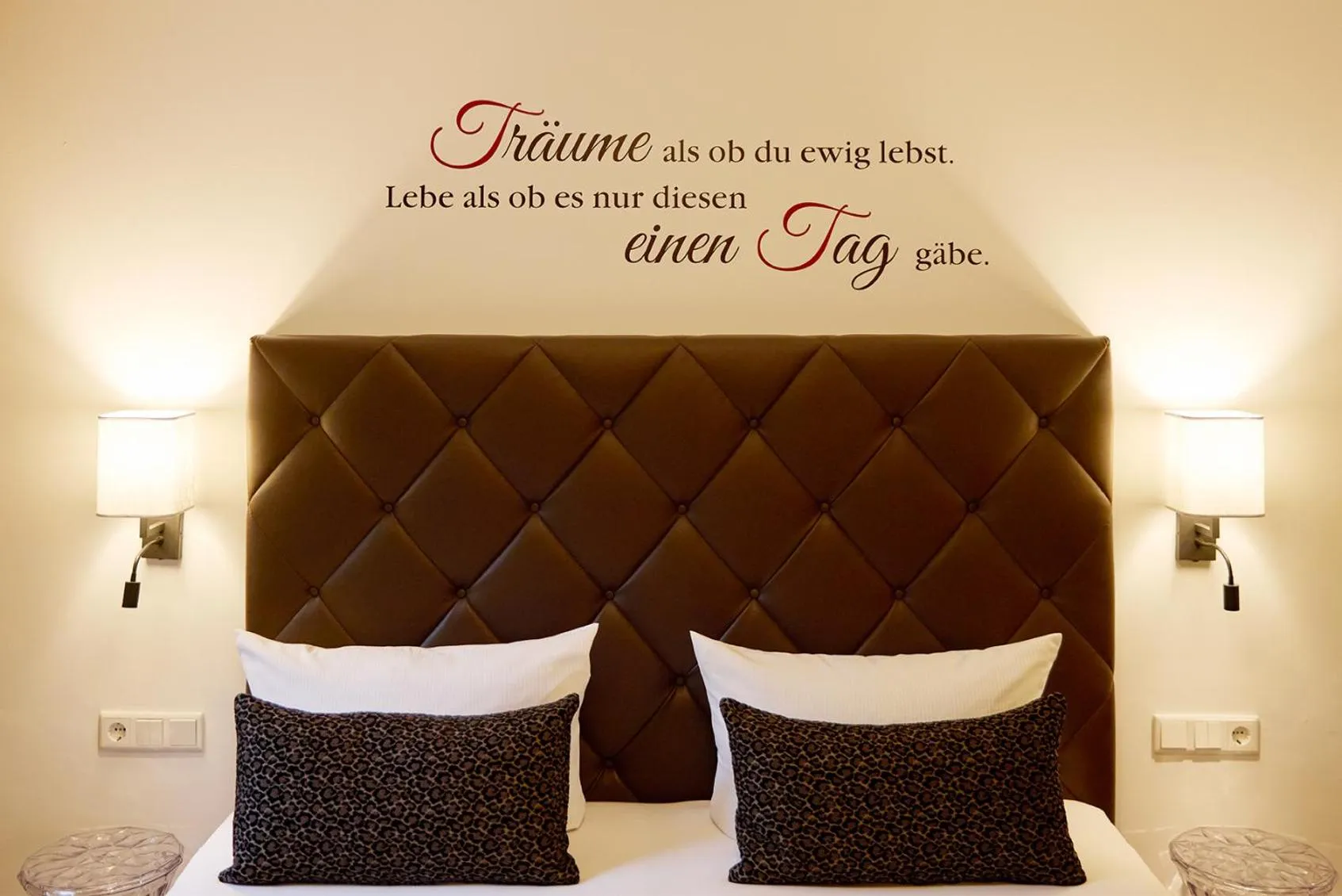 Bed in Hotel Hubertus