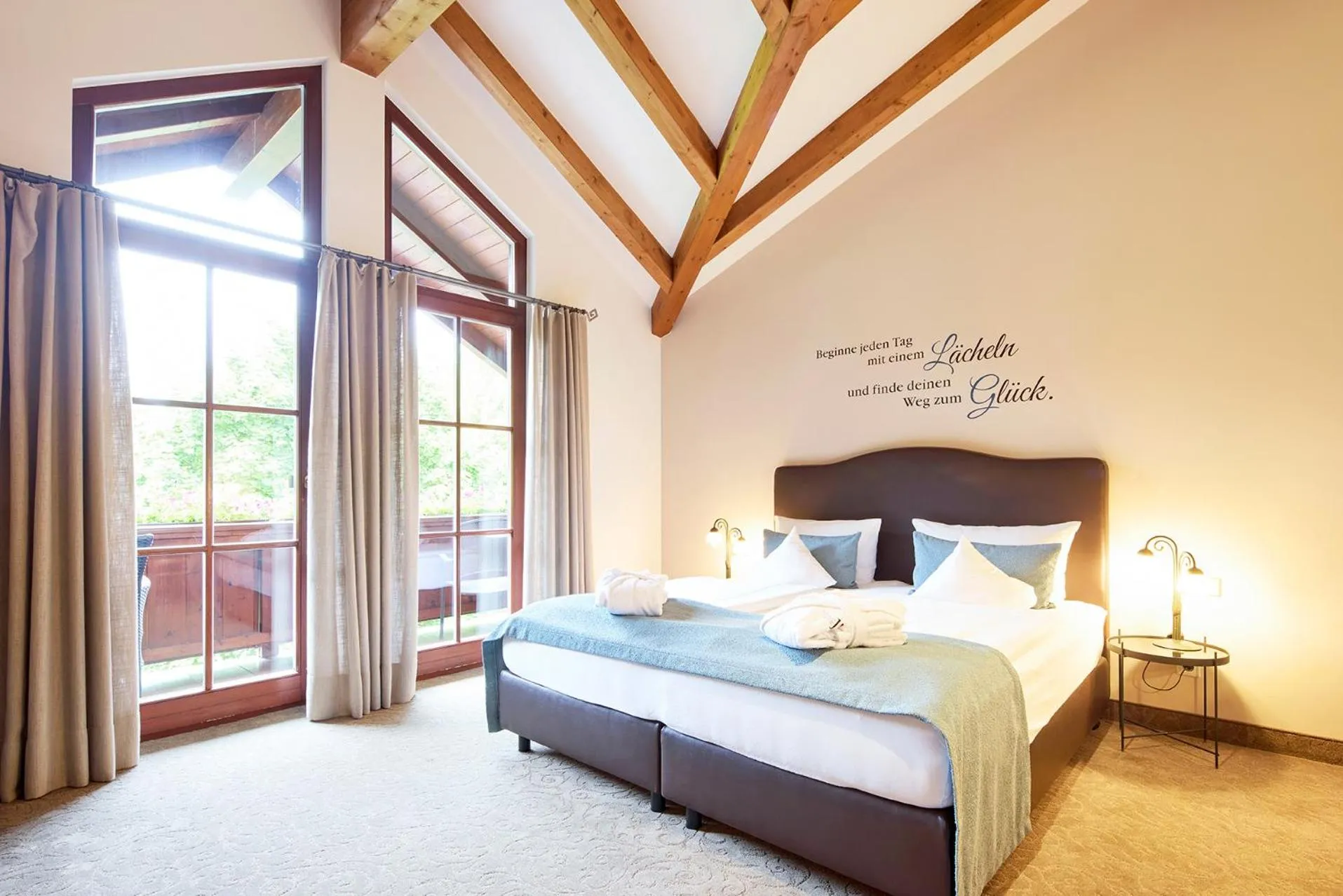 Bed in Hotel Hubertus