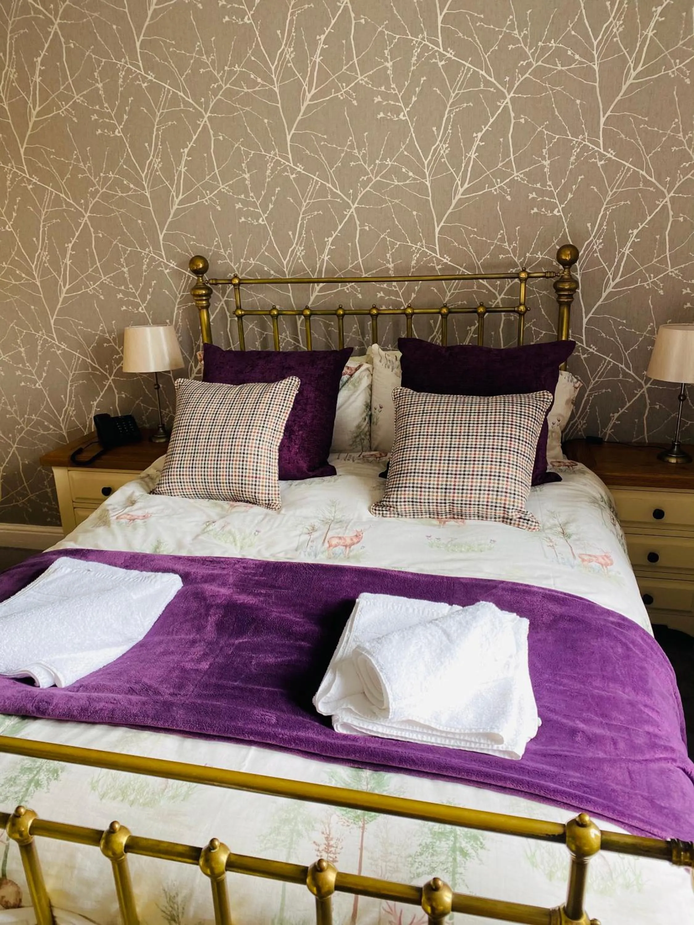 Bed in The Royal Oak Inn