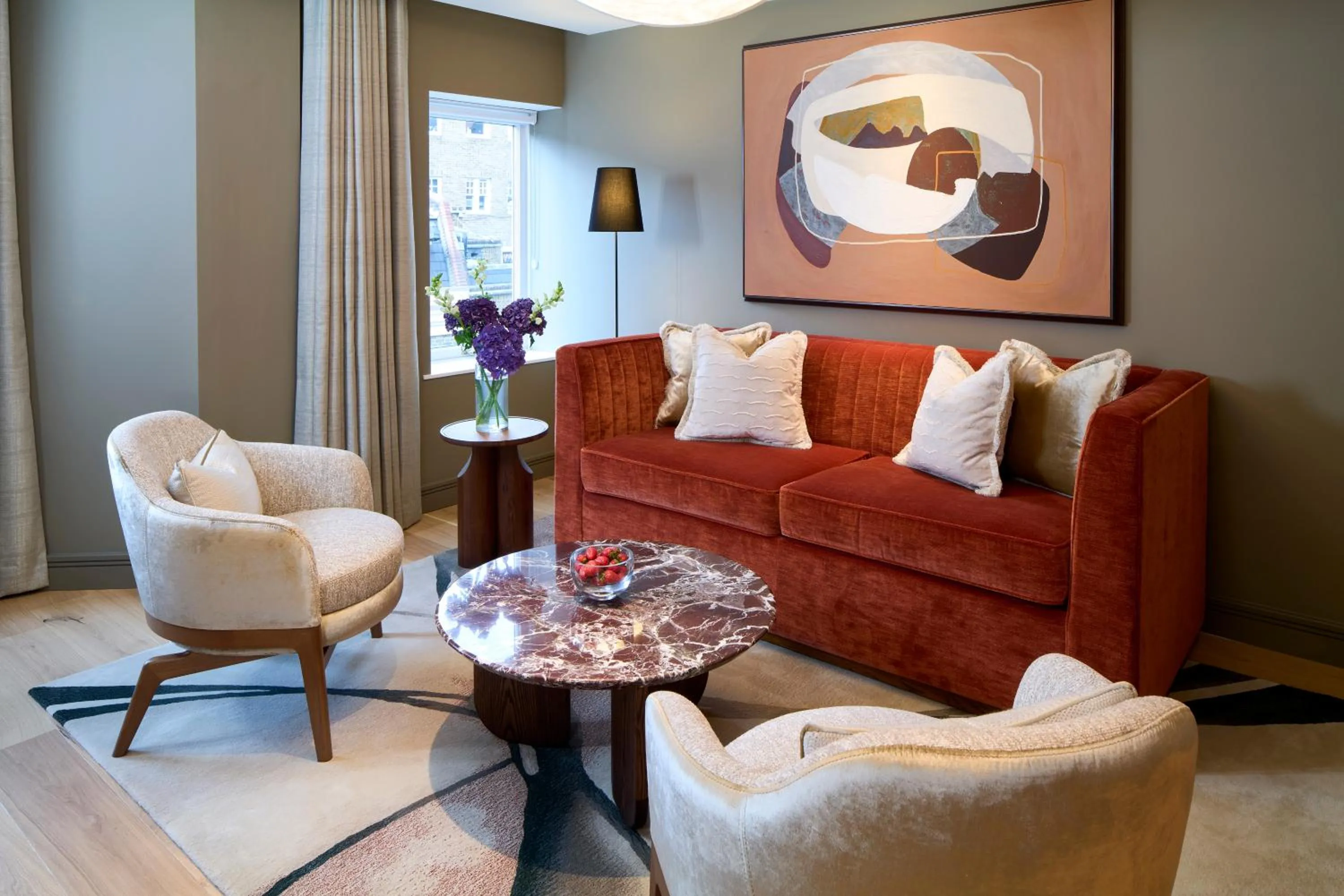 Living room in Cheval Phoenix House at Sloane Square