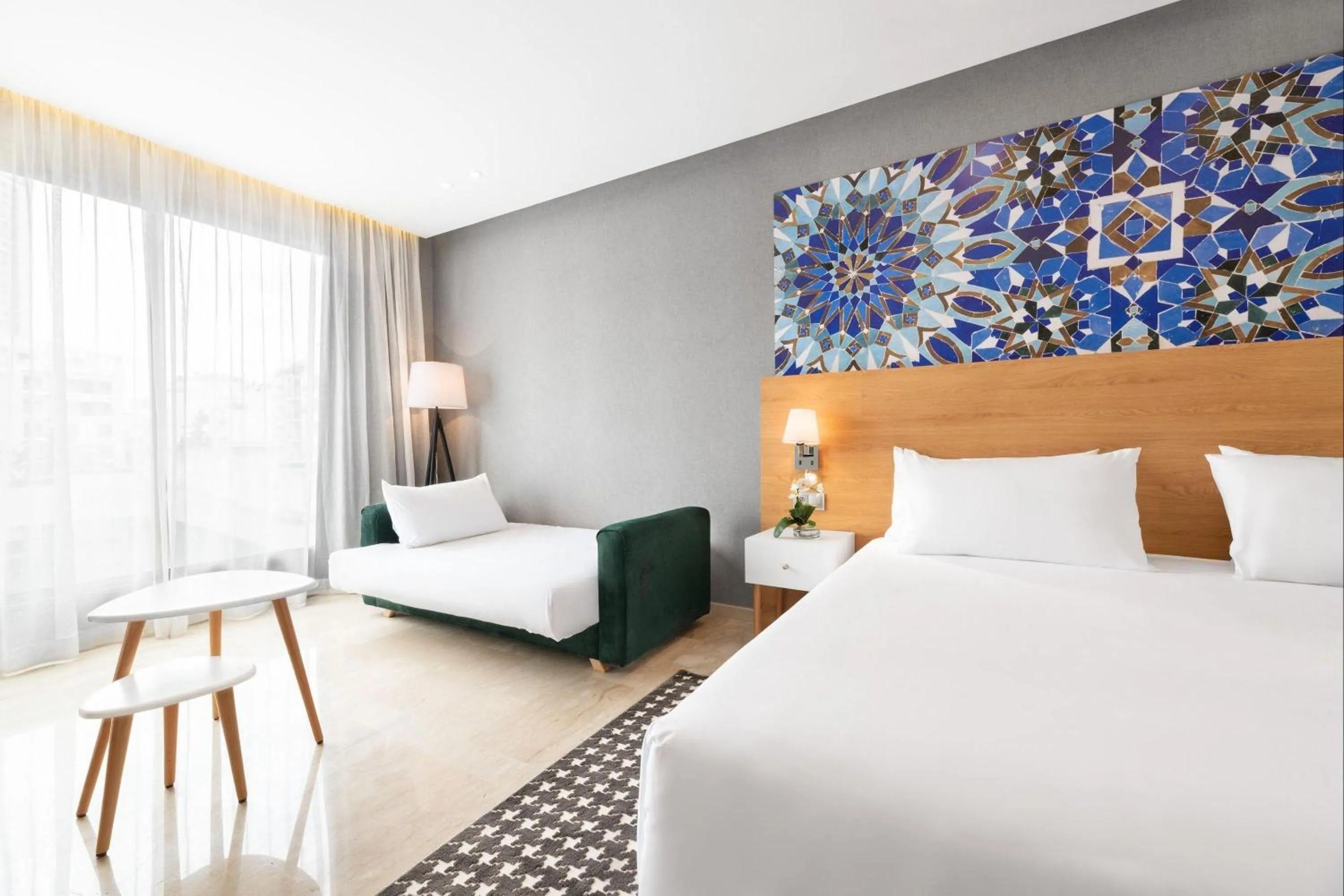 Bedroom, Bed in Mid Town Hotel Casablanca