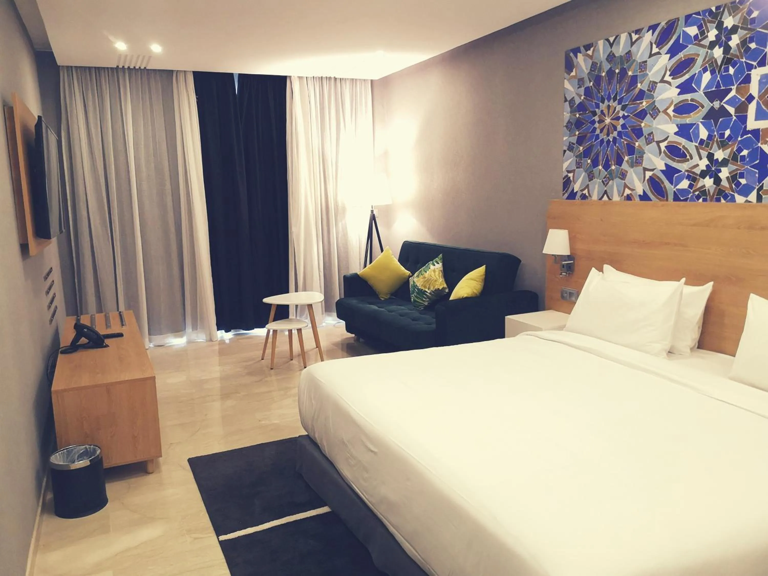 Bed in Mid Town Hotel Casablanca