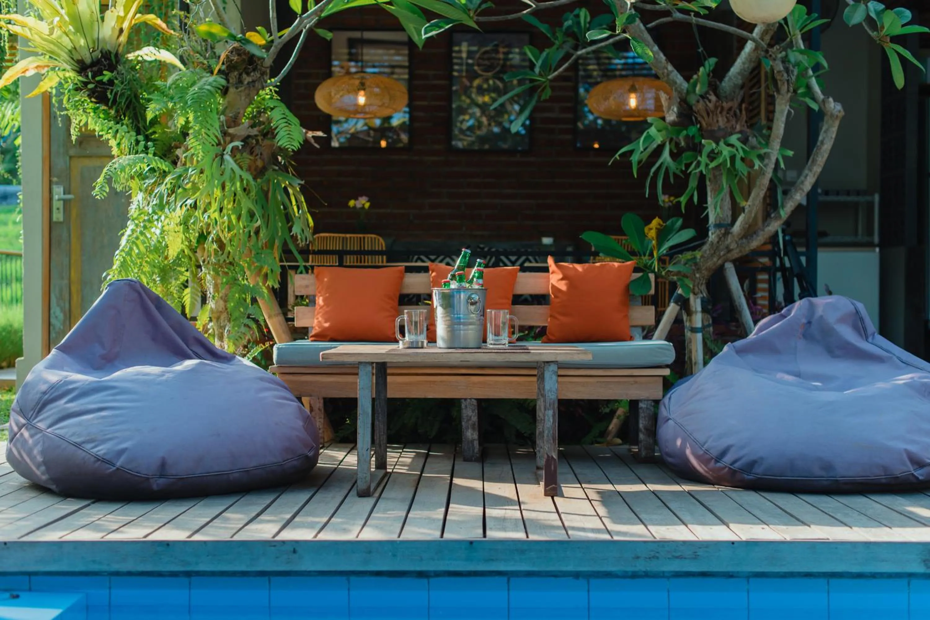 Seating area in Pangkung Sari Bed and Breakfast