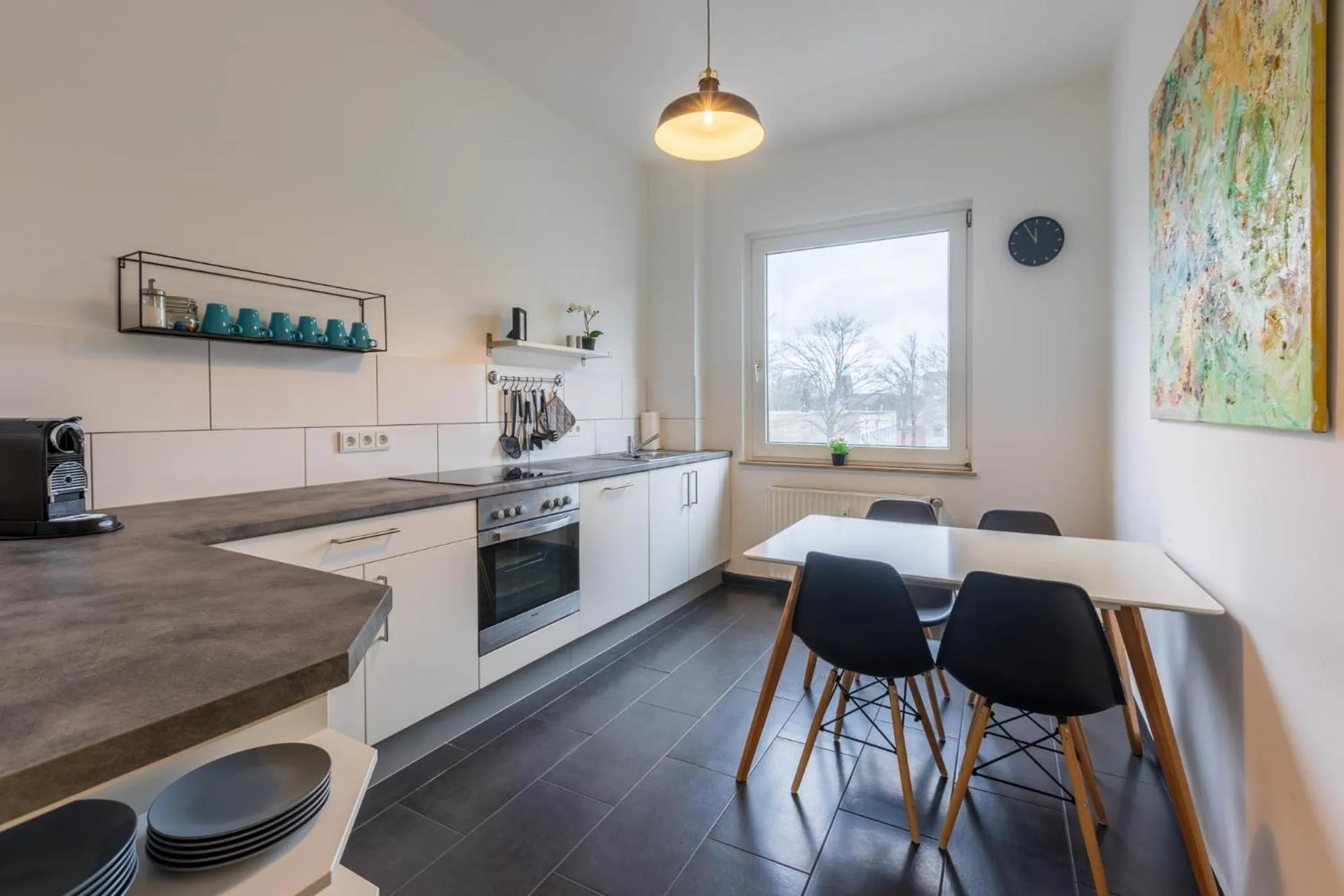 Kitchen or kitchenette in Glück Auf Appartements Rembrandtstraße Essen