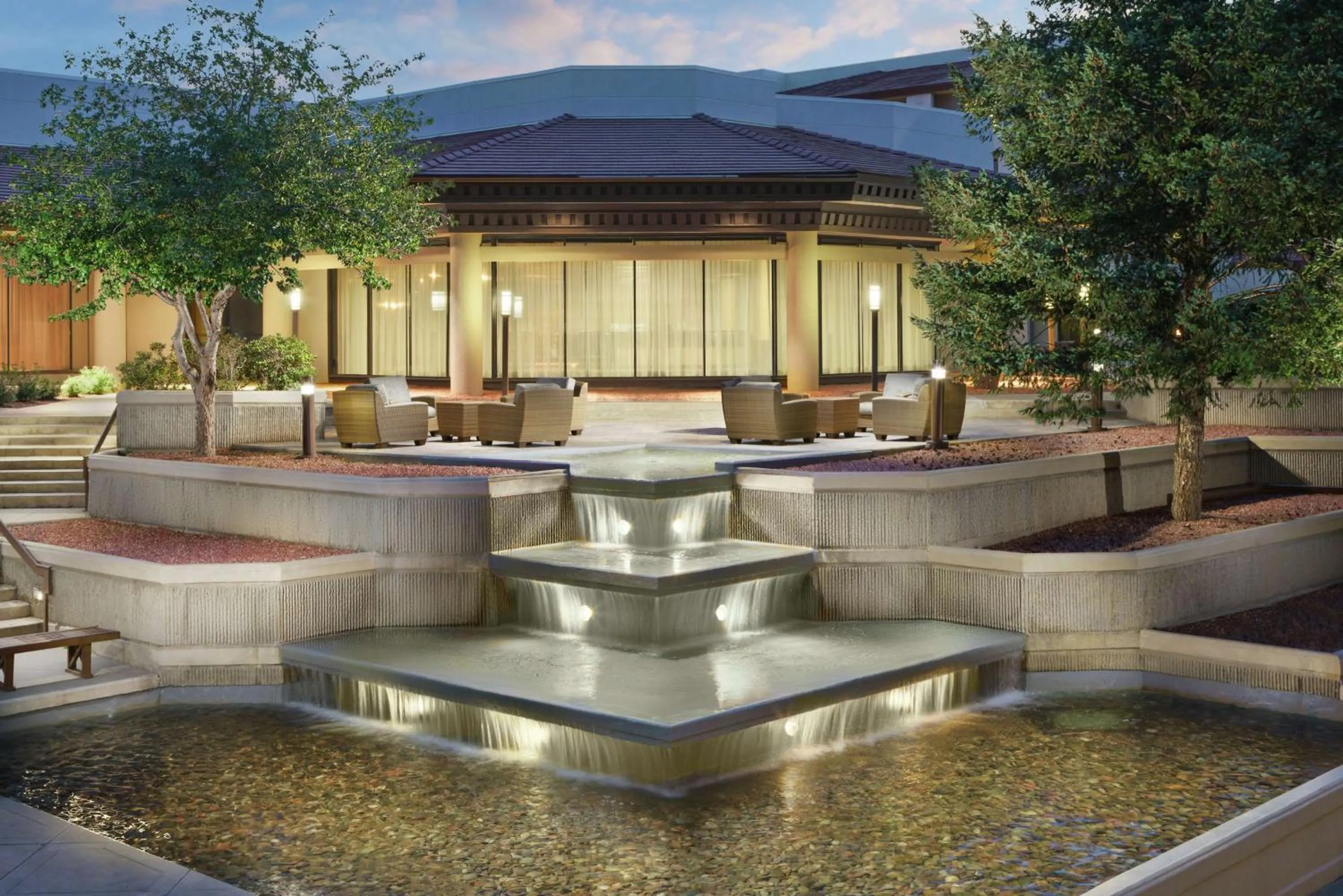 Inner courtyard view in DoubleTree by Hilton Colorado Springs