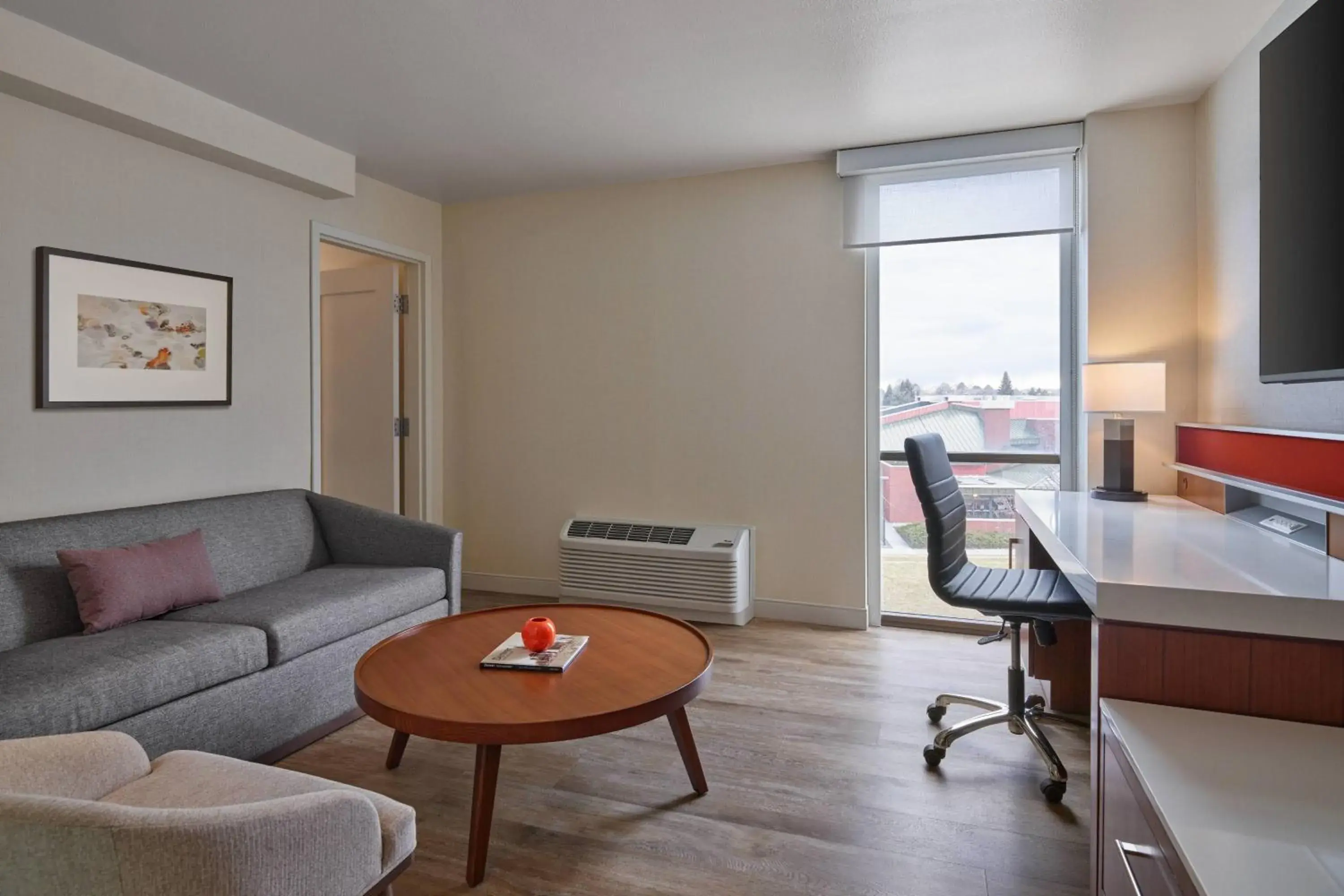 One-Bedroom King Suite with Sofa Bed and Adapted Tub - Mobility Accessible in Delta Hotels by Marriott Denver Thornton One-Bedroom King Suite with Sofa Bed and Adapted Tub - Mobility Accessible in Delta Hotels by Marriott Denver Thornton