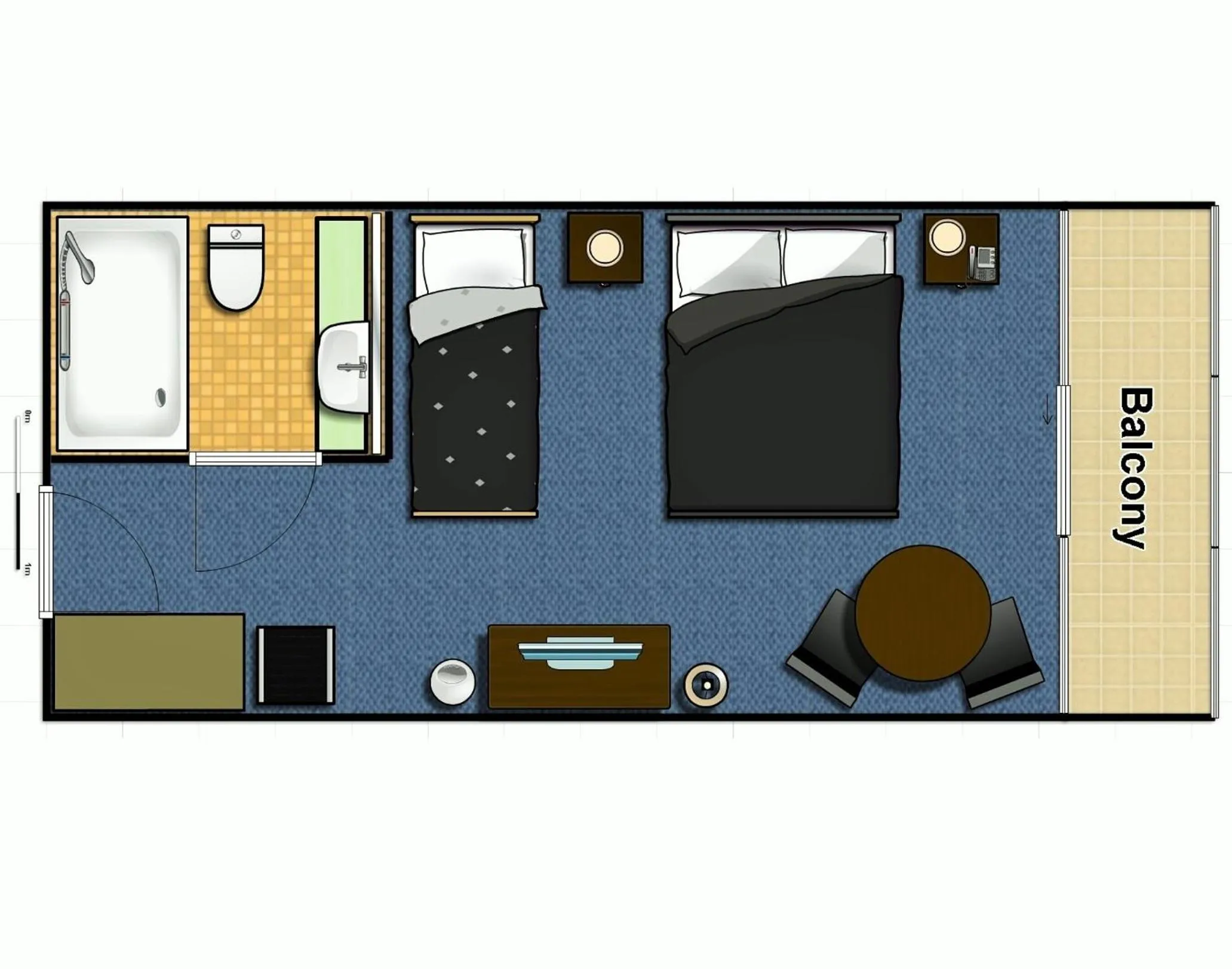 Floor plan in Riverside Hotel Southbank