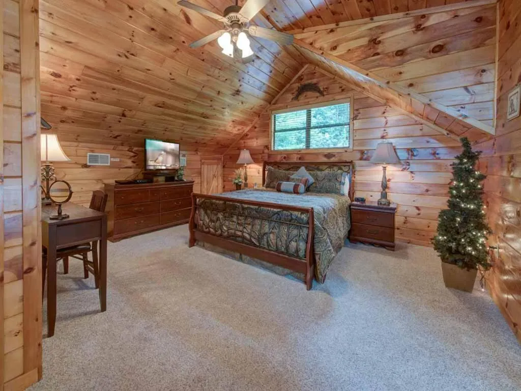 Living room, Bed in Our Mountain Getaway